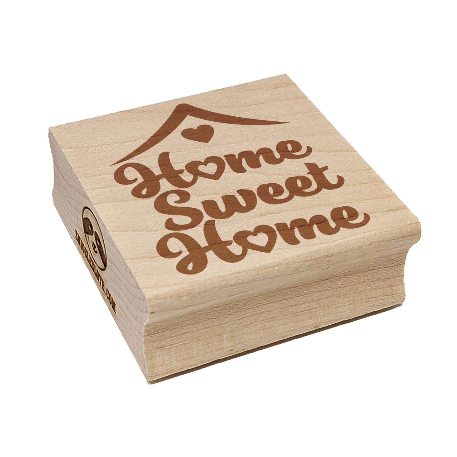 Hearts Square Rubber Stamp for DIY Crafting, Scrapbooking & Card Making - 2.75 Inch Large Stamp for Home Decor, Gift Wrapping & Stationery Projects