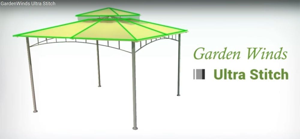 Garden Winds Replacement Canopy Top Cover for The Grill Gazebo L-GG019PST - 350 Beige | Durable Outdoor BBQ Shelter Accessory | Perfect for Patio, Deck, and Backyard Gatherings