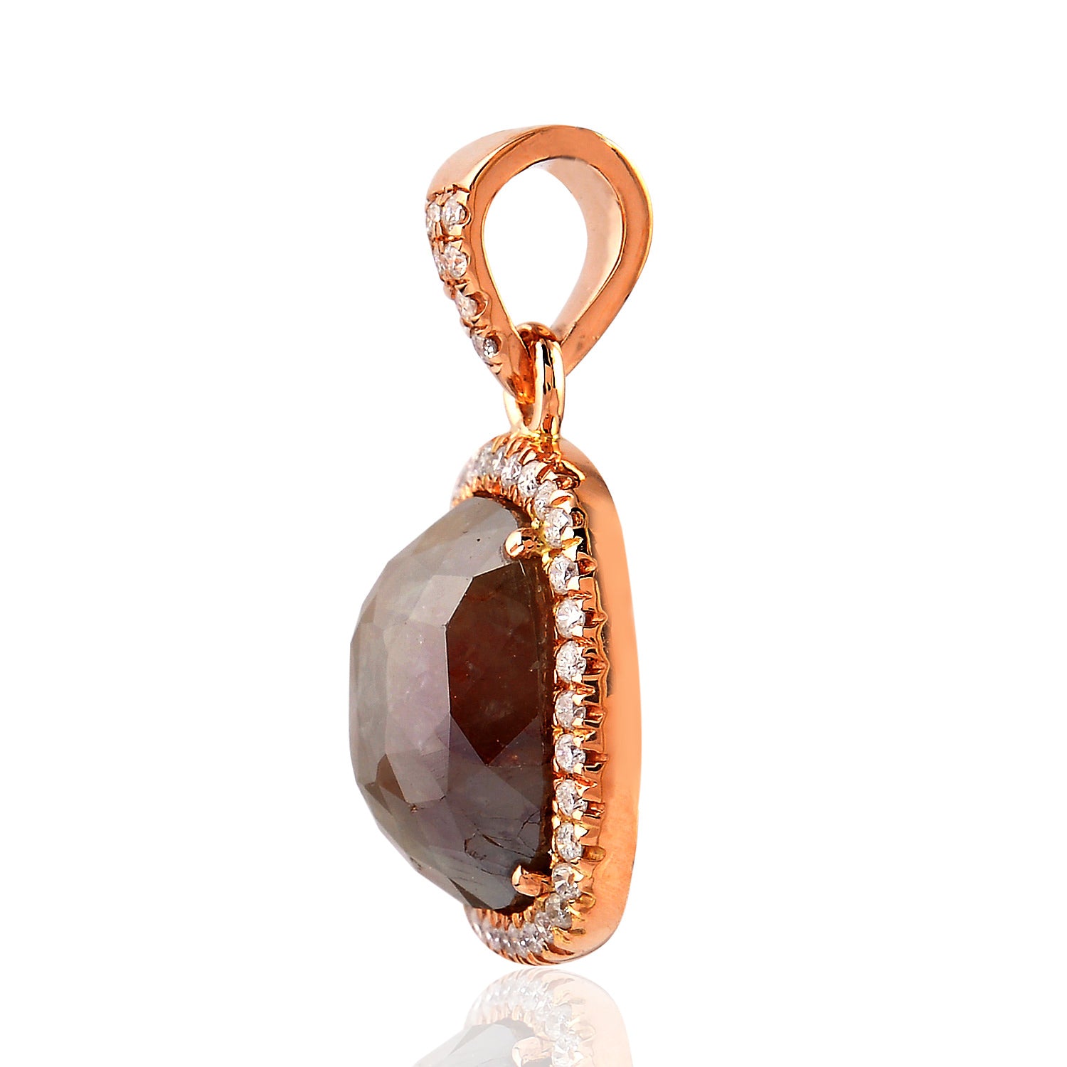 Exquisite 18K Rose Gold Cushion Cut Ice Diamond Pave Charm Bracelet - Perfect for Weddings, Anniversaries & Special Occasions