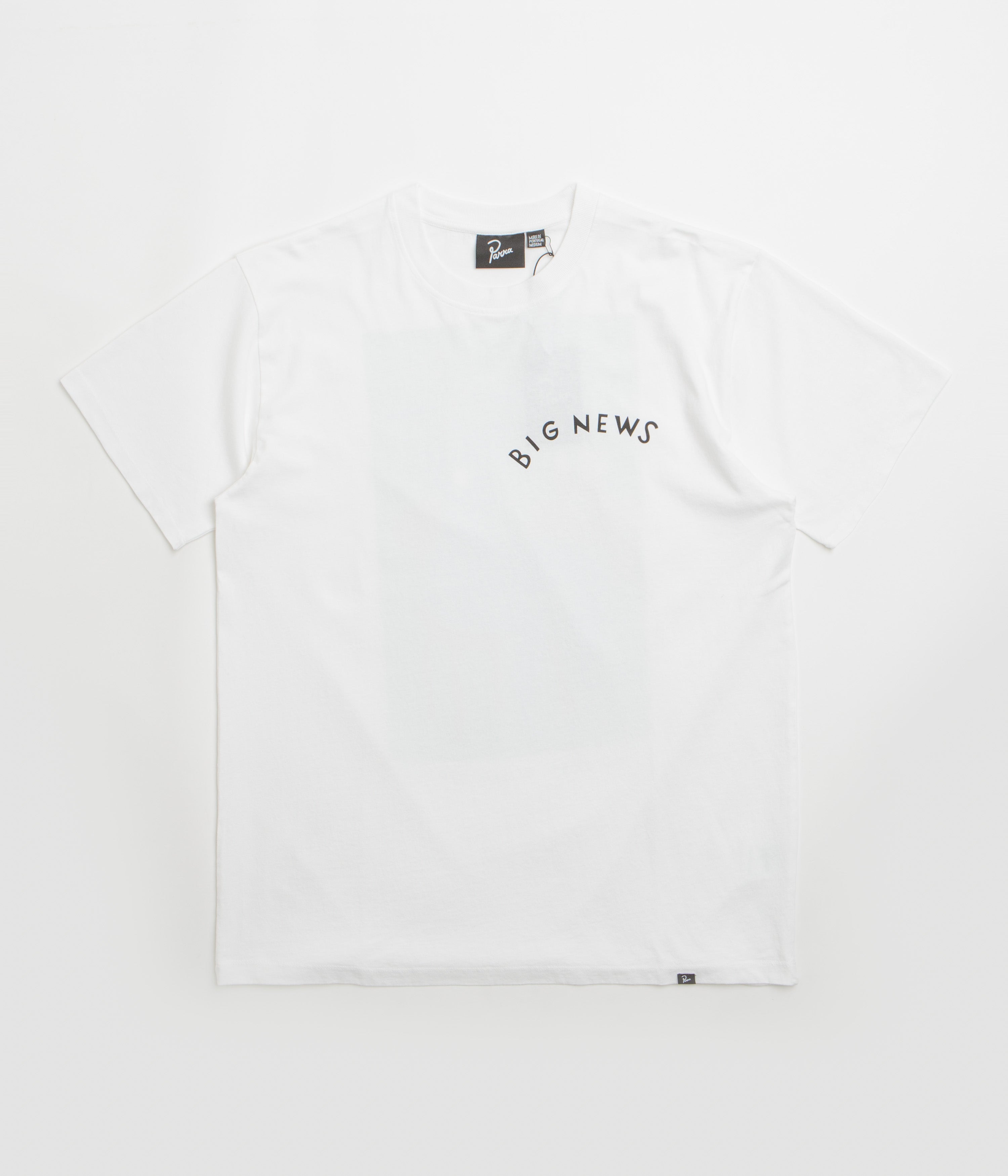 Parra Big News T-Shirt - White | Graphic Cotton Tee for Men & Women | Perfect for Casual Wear, Street Style & Everyday Outfits