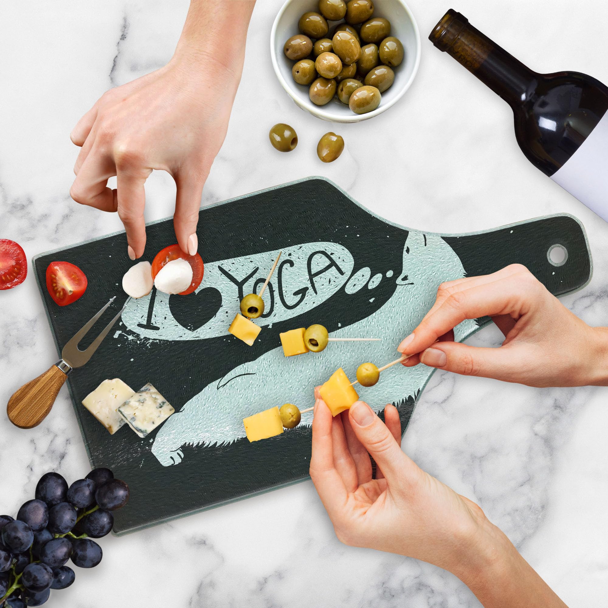 Ambesonne Yoga Cutting Board - Polar Bear 