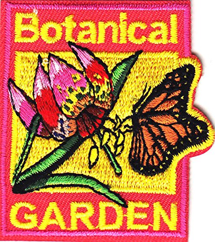 BOTANICAL GARDEN Iron On Embroidered Patch - DIY Floral Garden Design for Jackets, Bags & Hats | Handmade Sewing Craft for Hobbyists & Fashion Enthusiasts | Perfect for Customizing Denim, Backpacks & Accessories