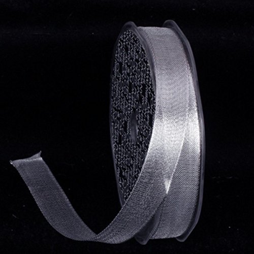 Metallic Silver Craft Ribbon - 0.50 Inch x 100 Yards Wired Sheer Ribbon for Gift Wrapping, DIY Projects, Wedding Decorations & Scrapbooking