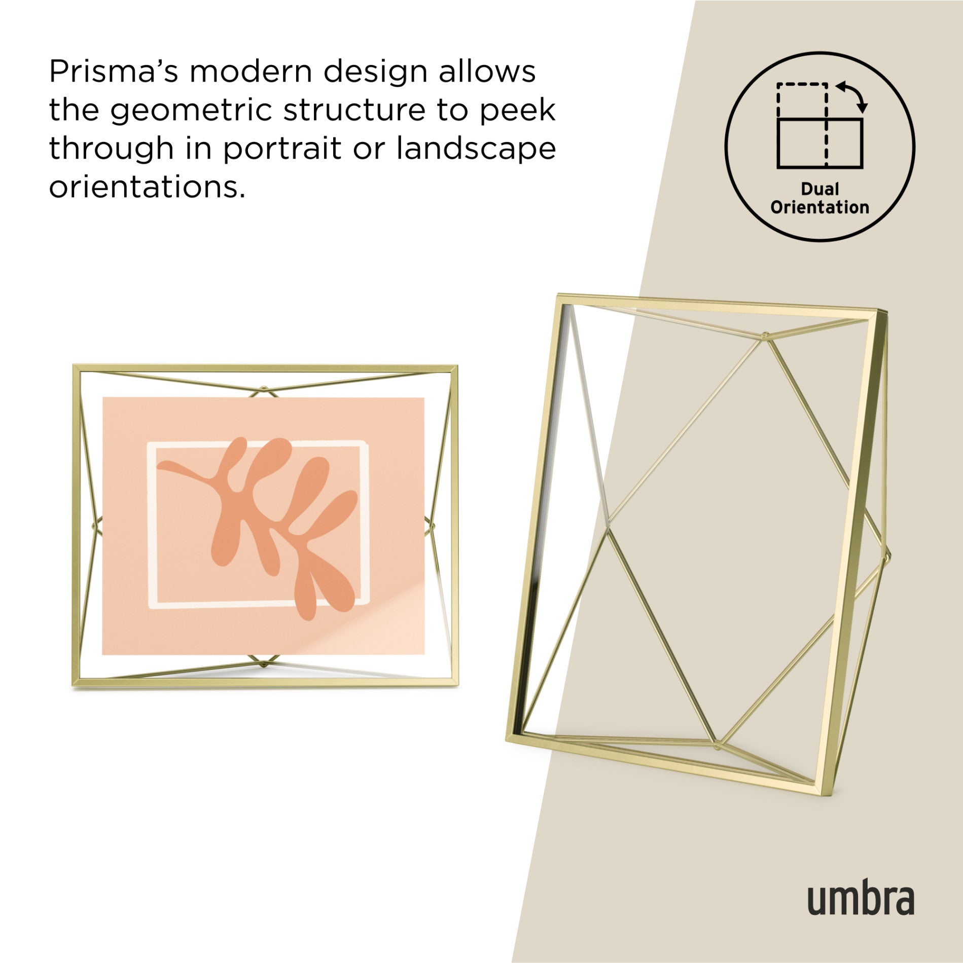 Prisma Picture Frame - Elegant Modern Photo Display for Wall & Tabletop - Perfect for Home Decor, Office, and Gift Giving