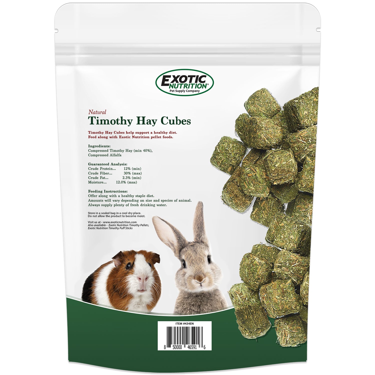 Premium Timothy Hay Cubes for Rabbits & Guinea Pigs - Natural High Fiber Food for Small Pets - Perfect for Daily Feeding & Digestive Health