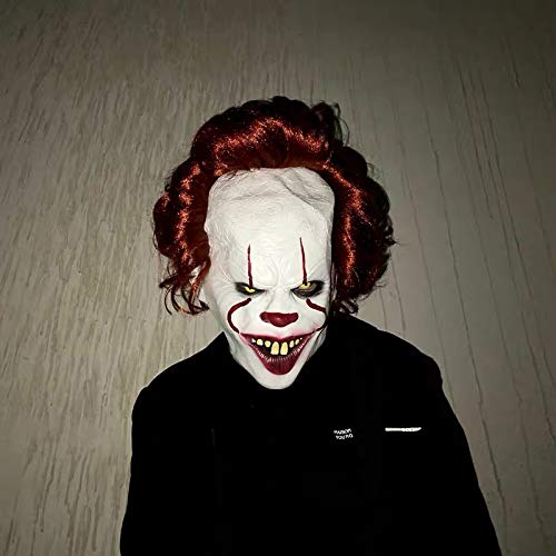 Scary Halloween Clown Mask for Cosplay - Creepy Horror Costume Accessory for Parties, Haunted Houses & Trick or Treating