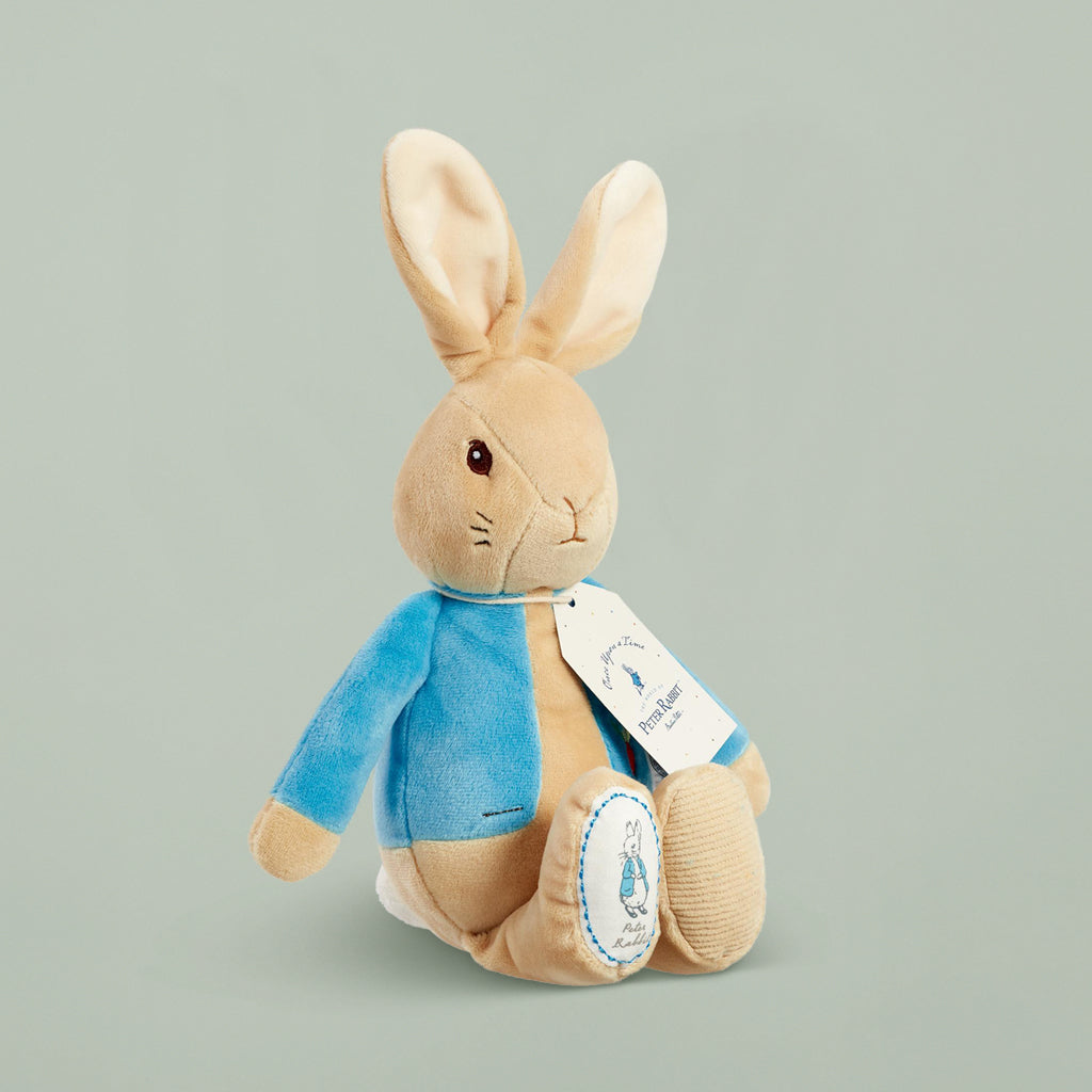 Personalized Peter Rabbit Baby Gift Set with Knitted Blanket - Blue | Newborn Shower, Christening, First Birthday Present for Boys & Girls