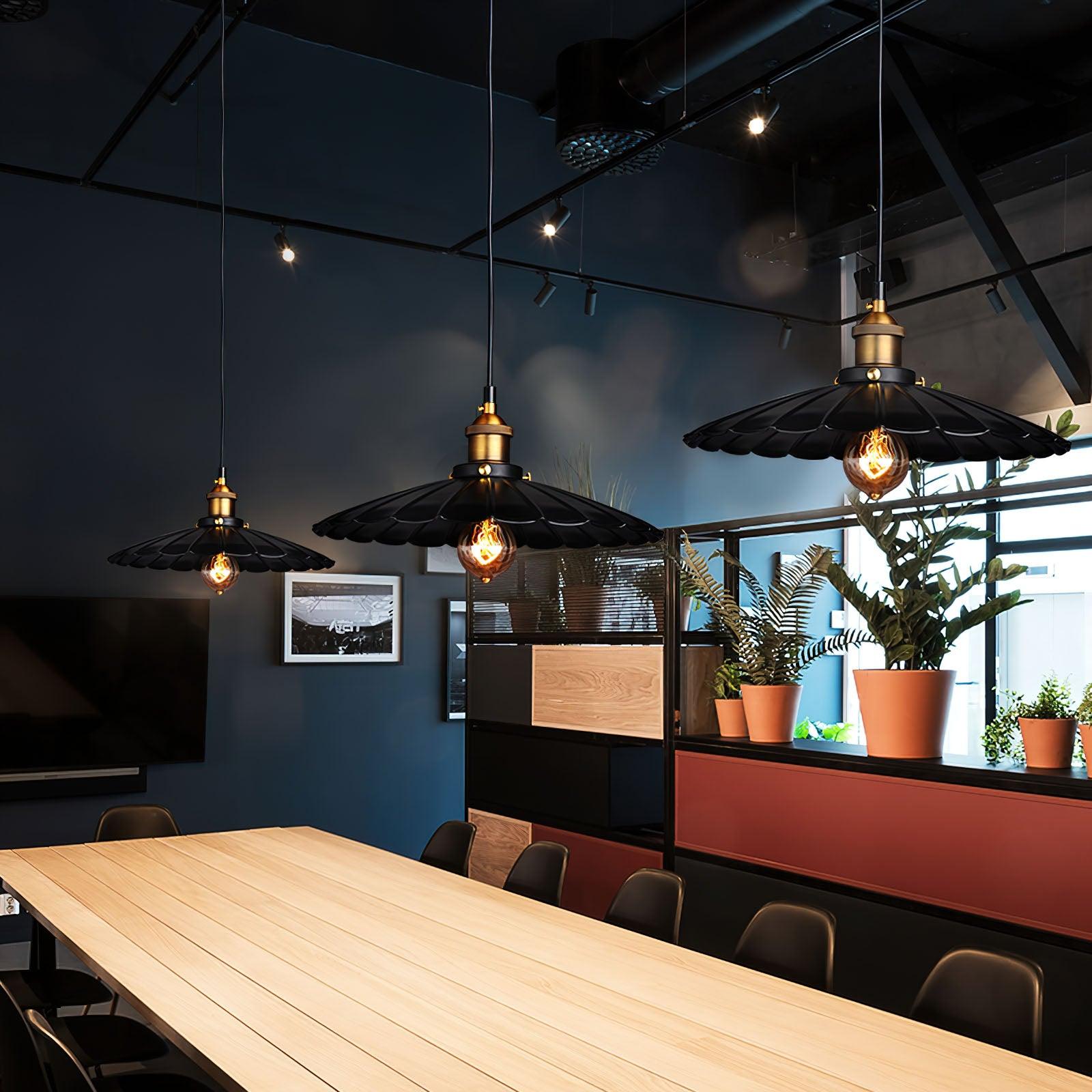 Elegant Black Skirt Pendant Light - Modern Hanging Chandelier for Dining Room, Kitchen Island, or Bedroom Decor