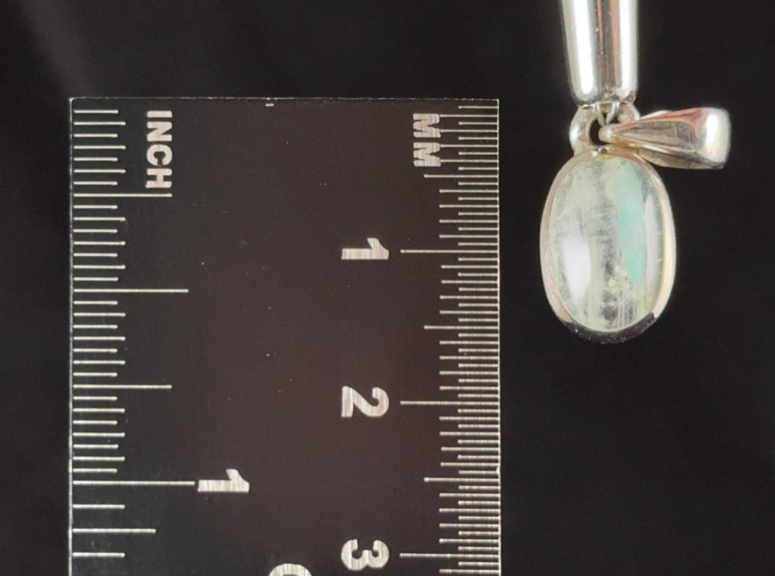 AJOITE in Quartz Crystal Pendant - Sterling Silver Oval Cabochon Fine Jewelry | Healing Crystals & Stones for Meditation & Energy Work (54520)