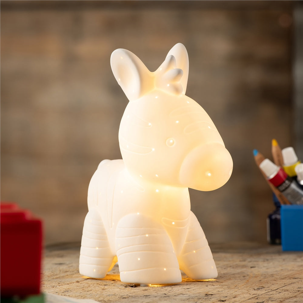 Belleek Living Zebra Luminaire - Modern Table Lamp for Bedroom, Living Room, Office - Stylish Home Decor Lighting with Zebra Print Design