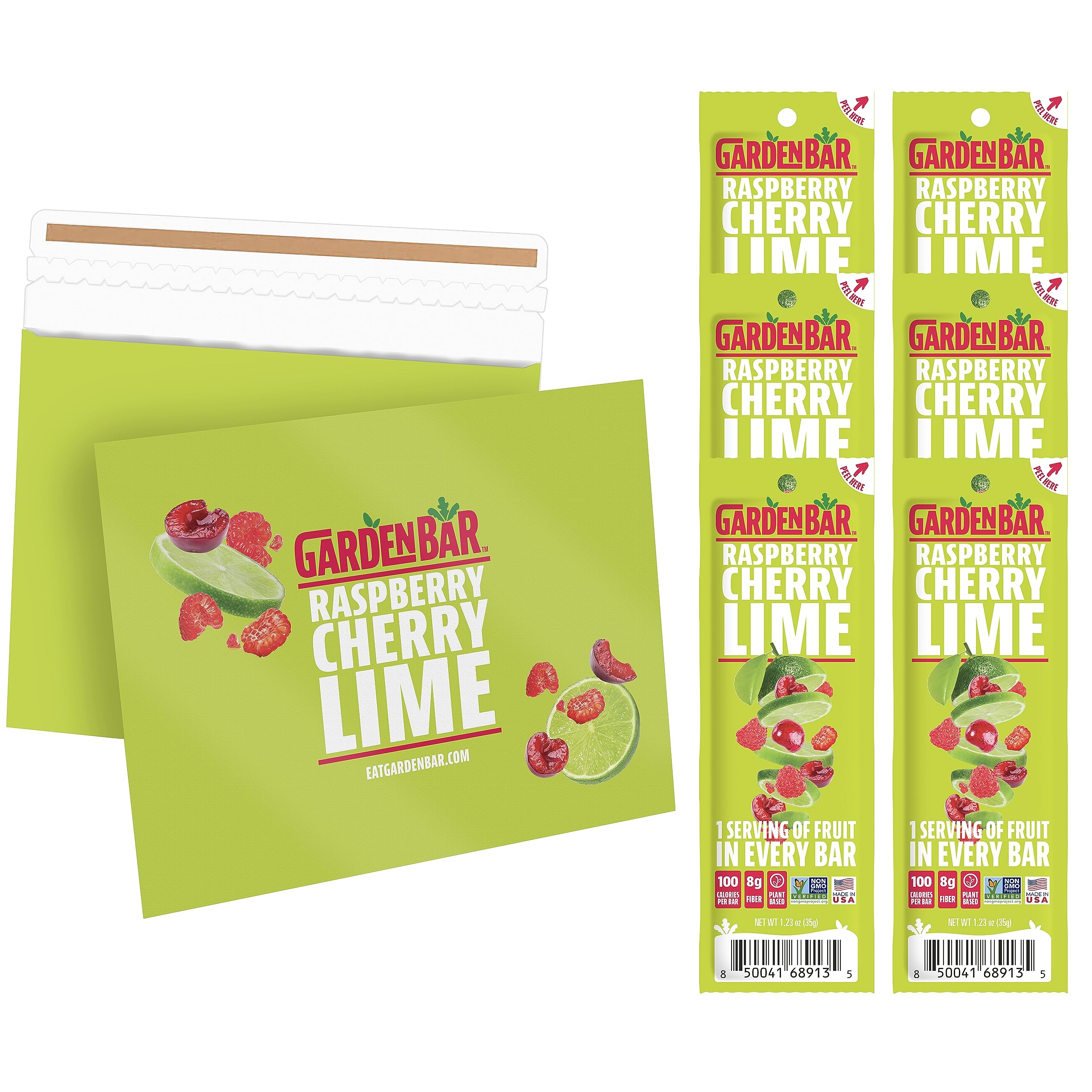 Organic Raspberry Cherry Lime Fruit Leather Snacks | Healthy Vegan Gluten-Free Non-GMO High Fiber Dried Fruit Bar | Perfect for Hiking, Lunchboxes & On-the-Go Snacking | Pack of 6