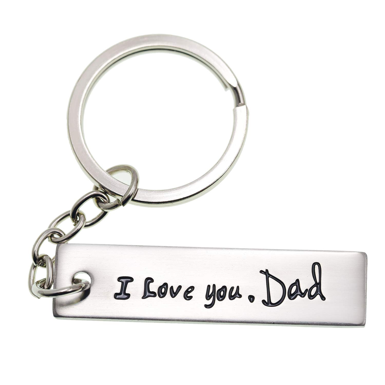 LParkin Father of The Bride Gift - Stainless Steel 'I Love You Dad' Keychain - Thoughtful Present from Daughter for Wedding, Anniversary & Special Occasions