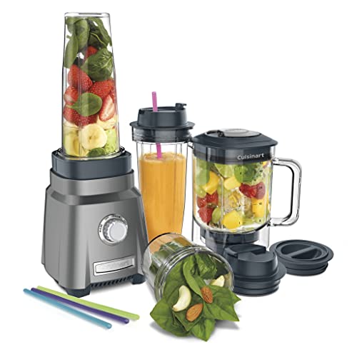 Cuisinart CPB-380 Hurricane Compact Juicing Blender - Powerful 350W Motor, Easy Clean Design, Perfect for Smoothies & Juicing - Gunmetal Finish for Kitchen & Home Use