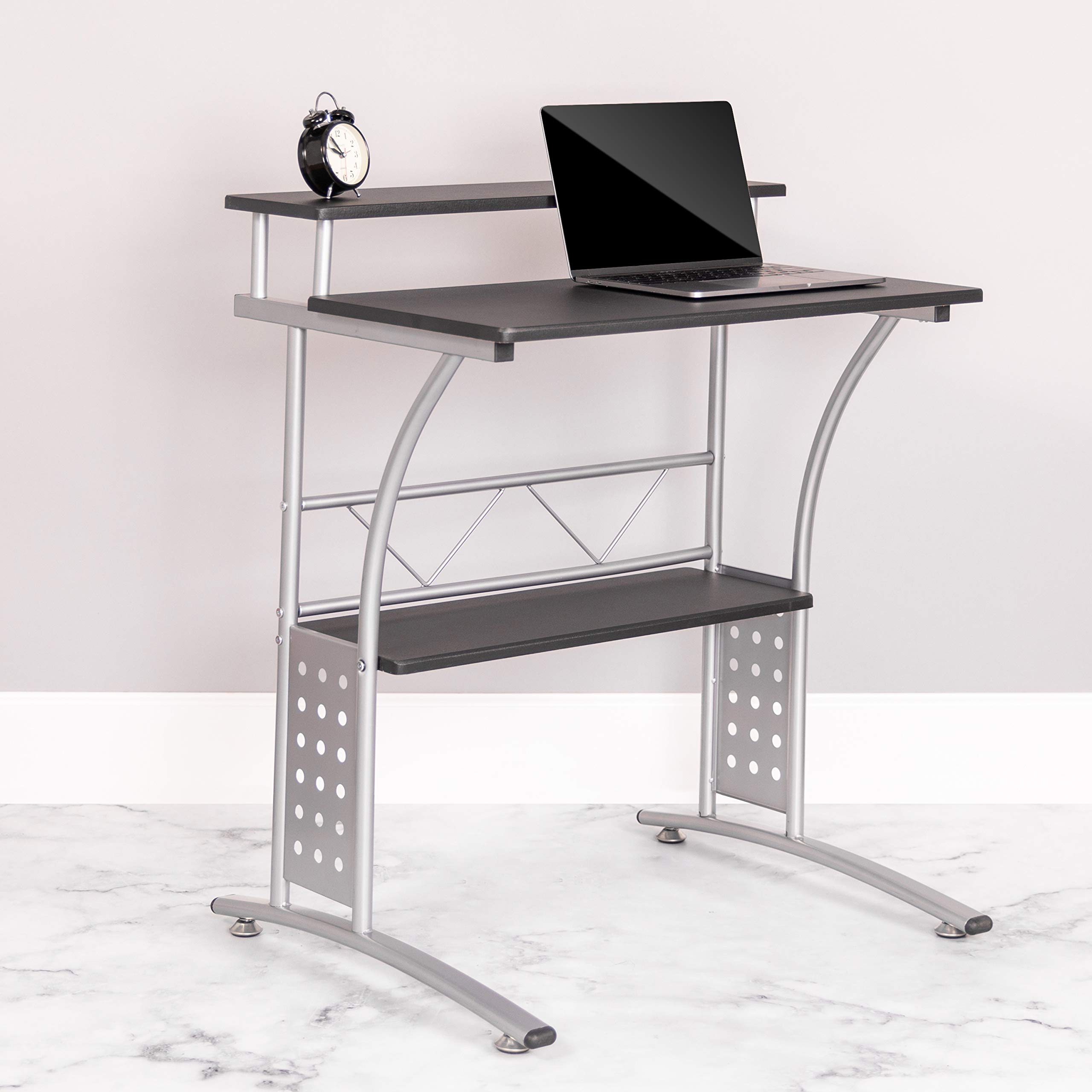 Flash Furniture Clifton Modern Office Computer Desk with Storage Shelves - 28