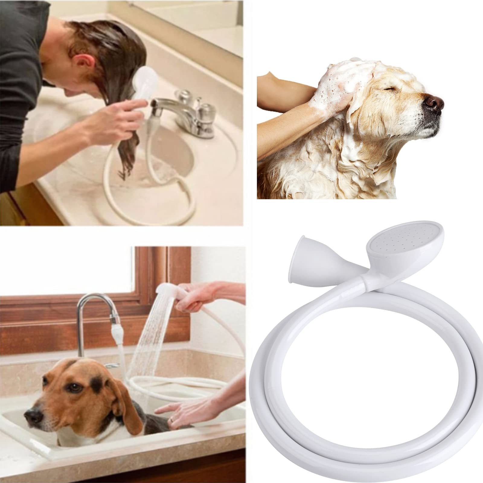 Handheld Shower Spray Hose - Pet & Baby Bathing, Hair Washing