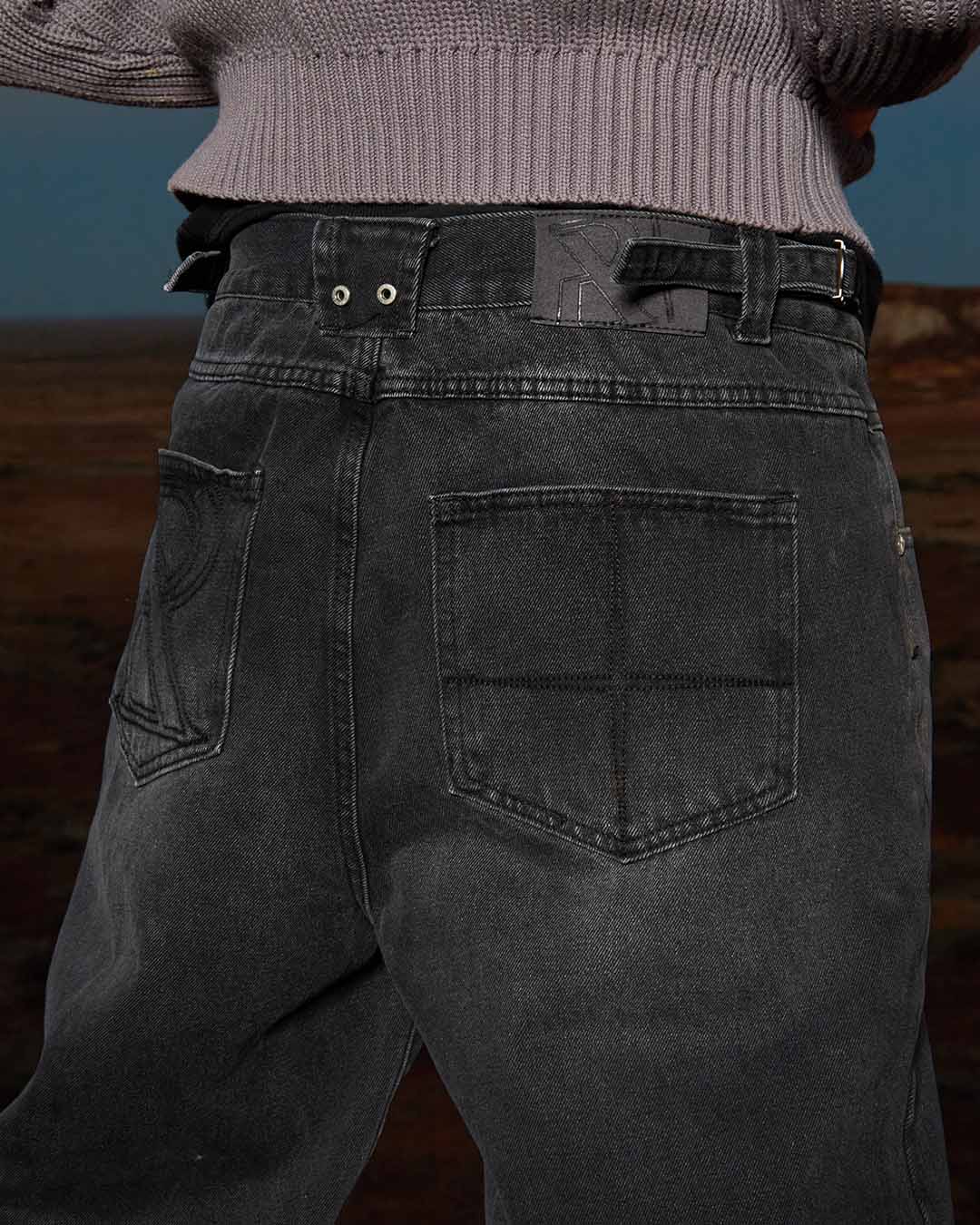 SSS Realism Signature Denim Washed Black Jeans for Men - Stylish & Comfortable for Casual Wear, Night Out & Everyday Fashion