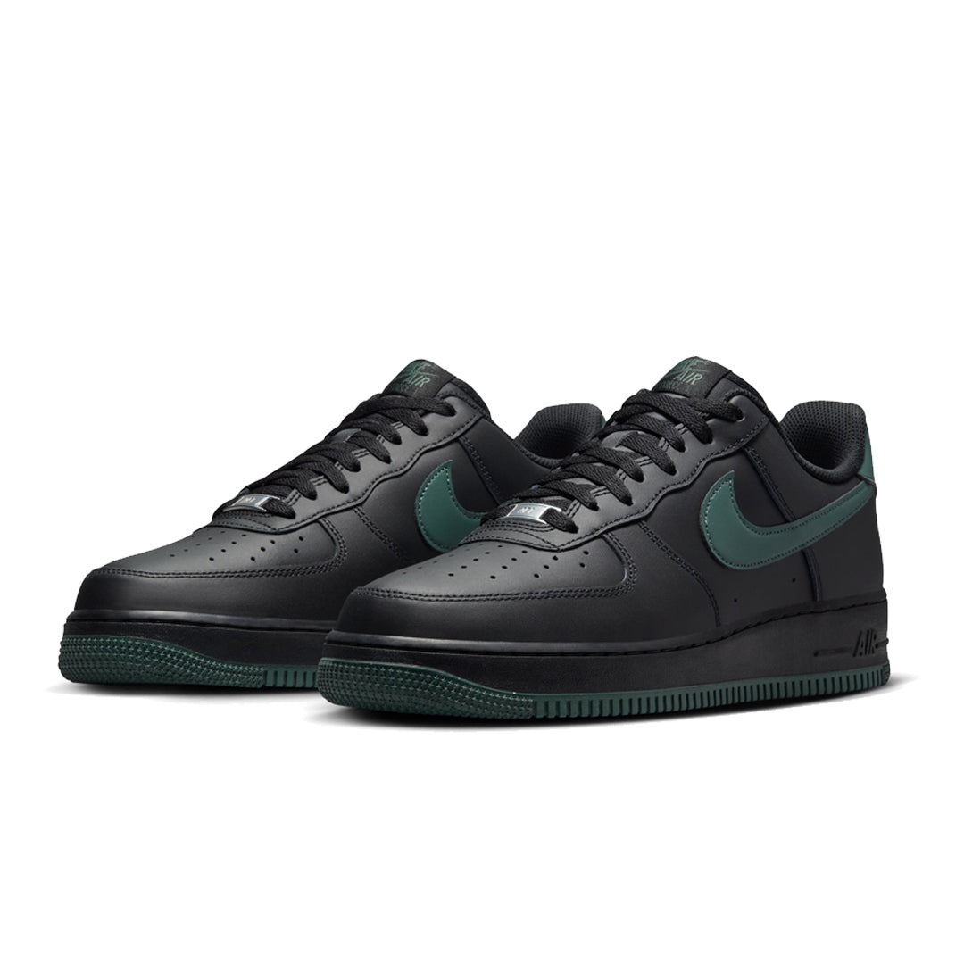 Nike Air Force 1 '07 Sneakers - Black/Vintage Green Retro Basketball Shoes for Men & Women | Perfect for Casual Wear, Street Style & Sneaker Collectors