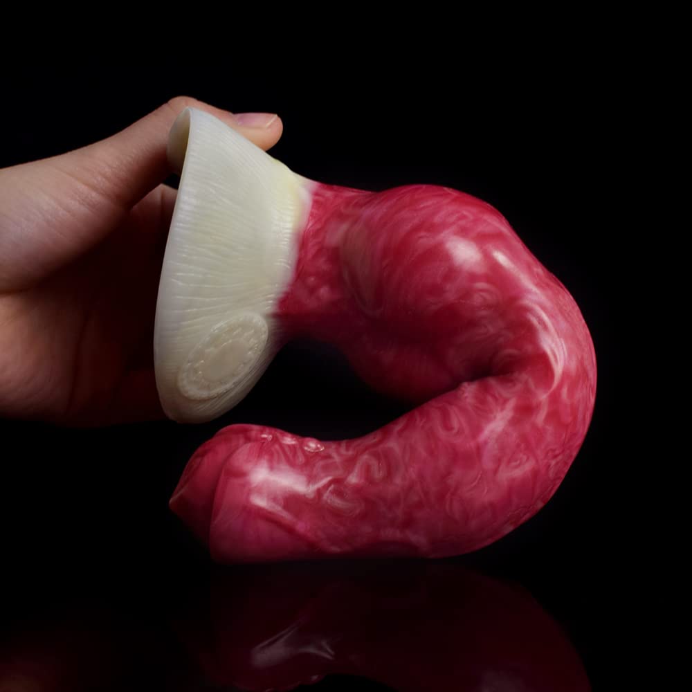Premium Liquid Silicone Alien/Fido Dildo with Strong Suction Cup - Realistic BeHorny Adult Sex Toy for Solo Play & Couples Intimacy - Waterproof & Body-Safe for Shower, Bedroom & BDSM Scenes