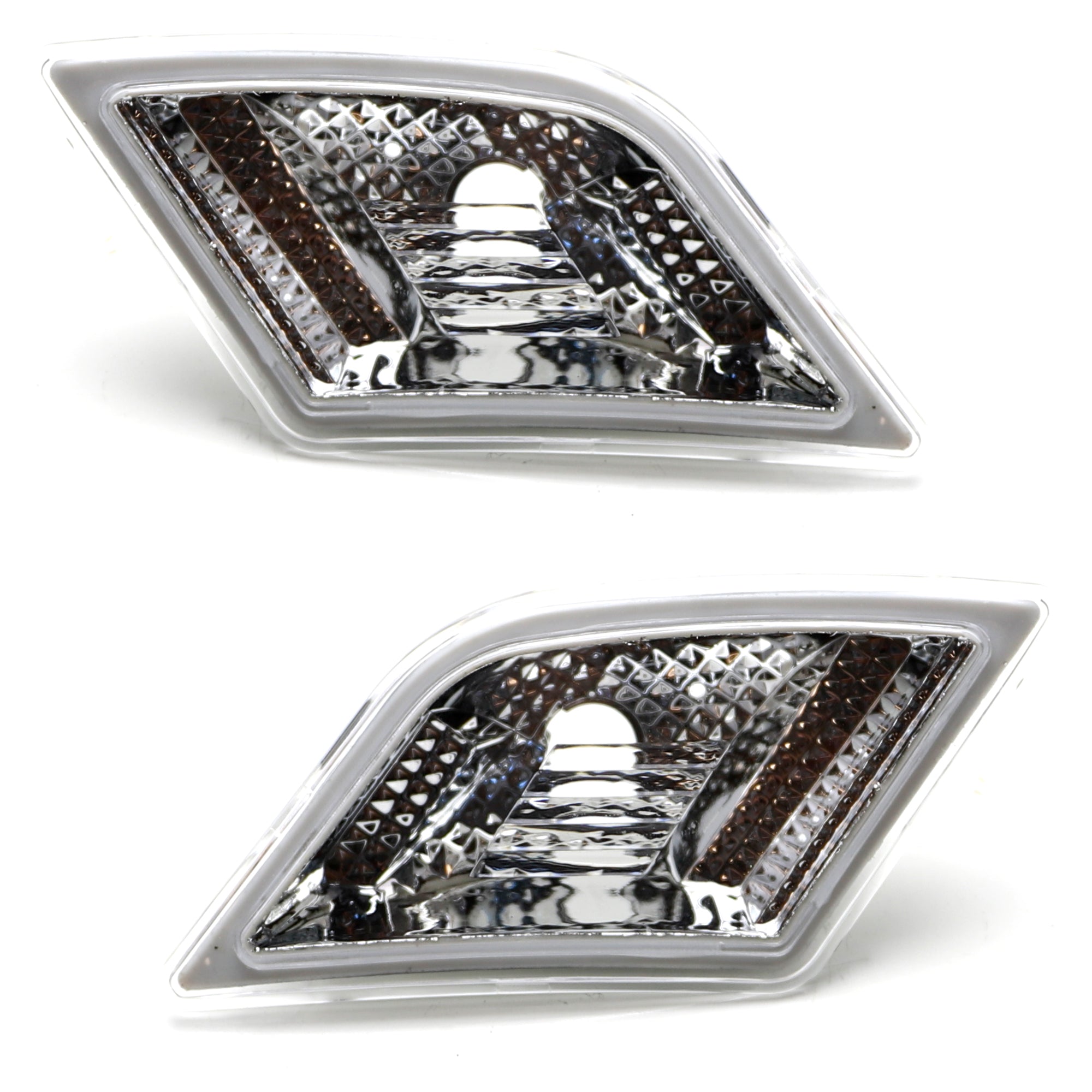 Clear Lens Front Side Marker Housings for 2008-2011 Mercedes W204 Pre-LCI C-Class - Perfect for Custom Lighting & Car Upgrades