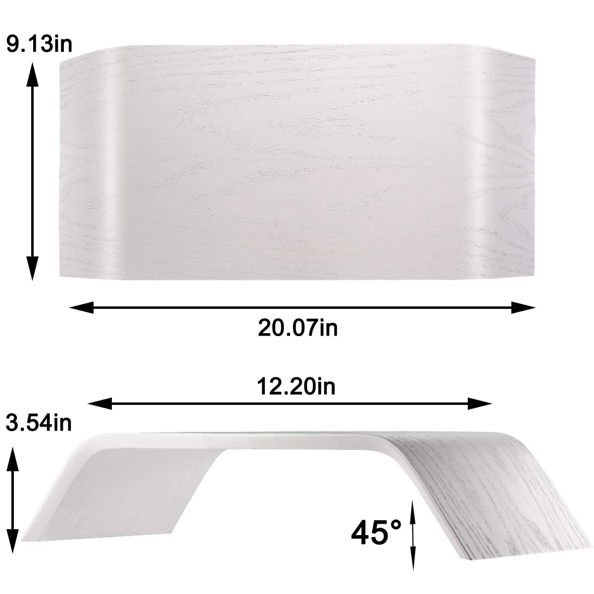 Premium Oak Wood Computer Monitor Stand - Ergonomic Laptop & Notebook Riser for MacBook, PC & Desktop Accessories - Perfect for Home Office, Gaming Setup & Workspace Organization (White Finish)