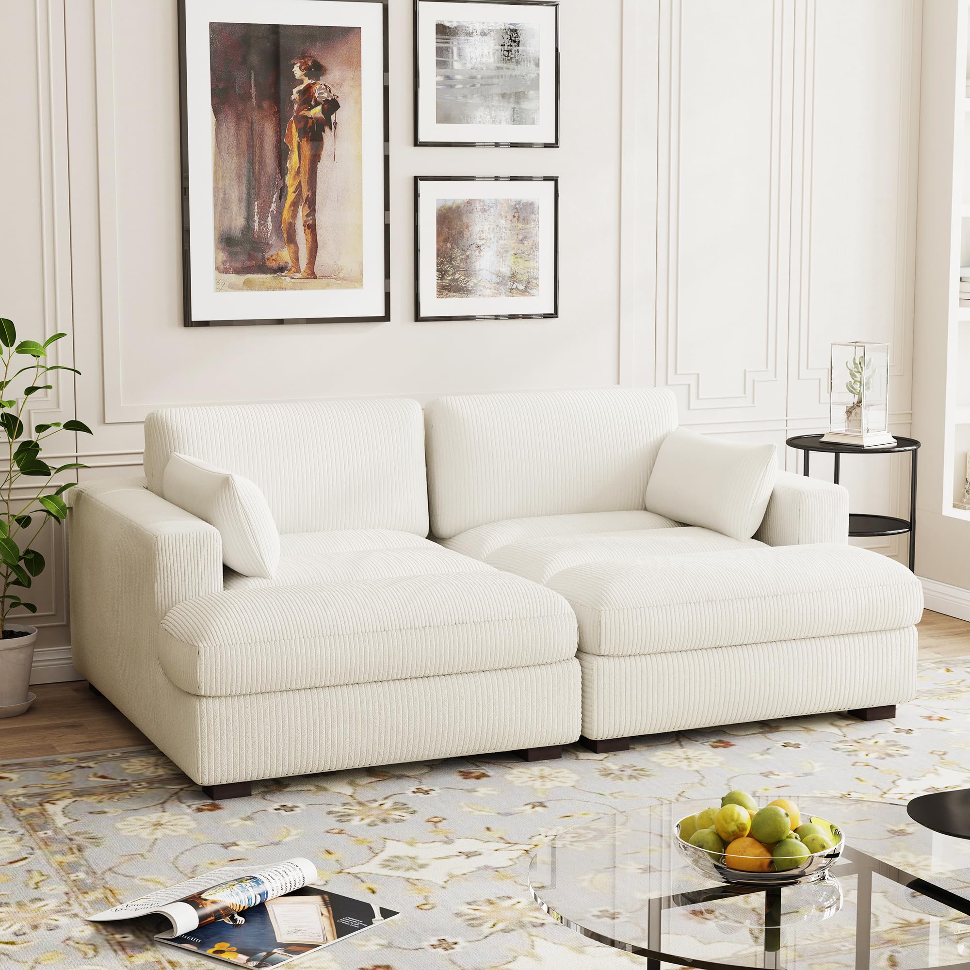 UIXE Oversized Double Chaise Lounge Chairs - 84