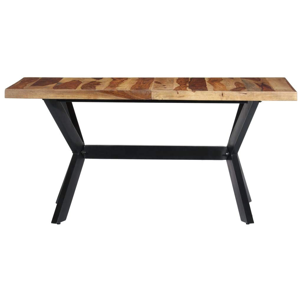 FAMIROSA 55 Inch Solid Sheesham Wood Dining Table - Kitchen, Dining Room & Living Room Furniture - Indoor/Outdoor Use - Perfect for Family Gatherings, Dinner Parties & Outdoor Entertaining (55.1x27.6x29.5in)