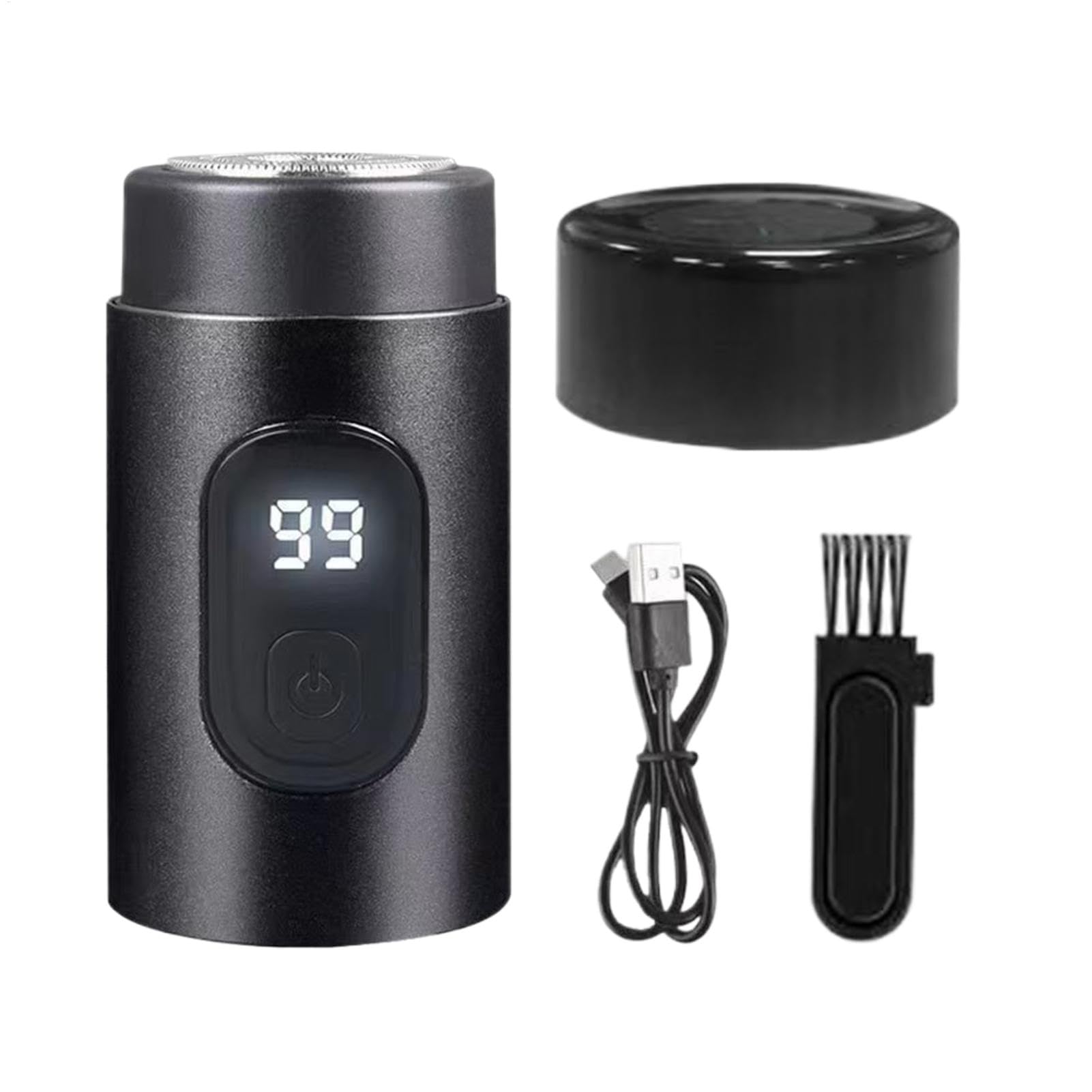 USB Rechargeable Waterproof Travel Electric Shaver for Men - Compact Portable Pocket Shaver for Face & Body Grooming, Perfect for Car, Business Trips & Outdoor Adventures