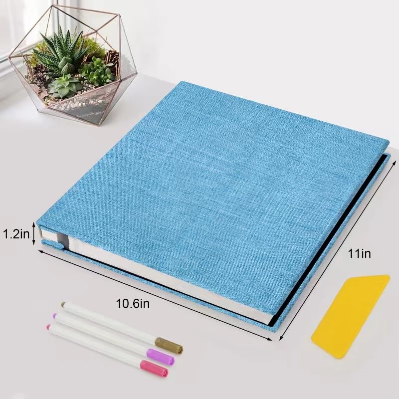 Self-Adhesive Photo Album with Magnetic Pages - 60 Sticky Scrapbook Pages Holds 8x10, 5x7, 4x6, 6x8 & 3x5 Photos | Large Picture Book for Family Memories, Wedding Albums & Baby Photos | Perfect for Home Decor, Gift Giving & Memory Preservation