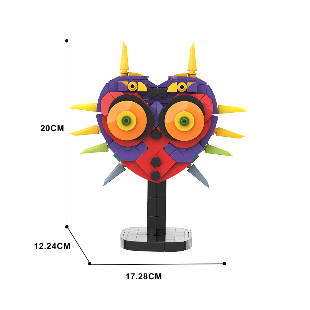 The Legend of Zelda: Majora's Mask Building Kit - 301-Piece BOTW Inspired Construction Set with Display Stand | Perfect Gift for Kids Ages 6-12 | Creative Building Toys for Home Decor, Gaming Room Display & Collector's Showcase