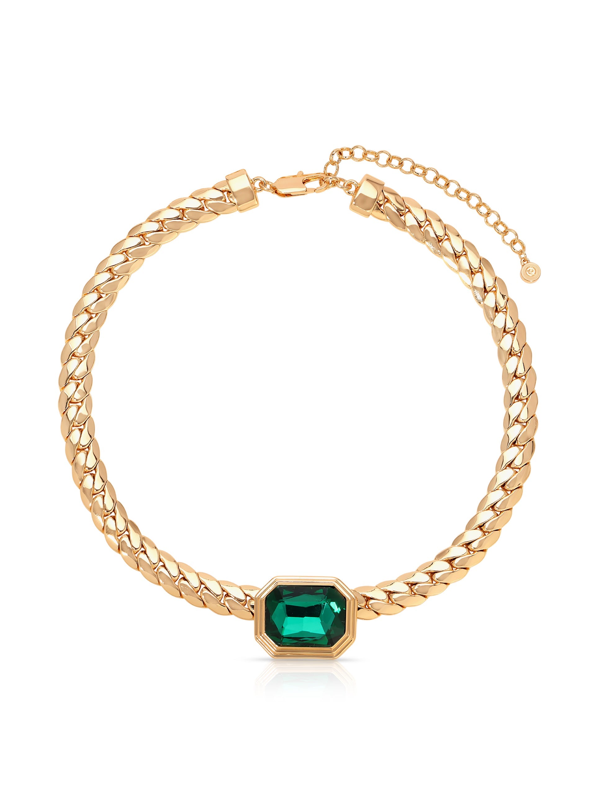 Emerald Green Deco Necklace for Women - Vintage Style Jewelry Gift for Her - Perfect for Weddings, Parties & Special Occasions
