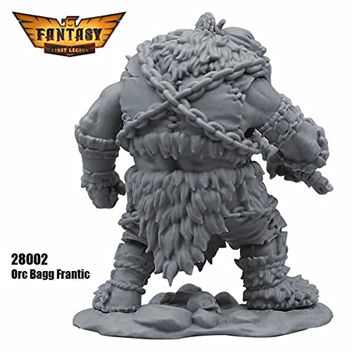 Orc Bagg Frantic Figure Kit - 28mm Heroic Scale Unpainted Miniature for Tabletop RPG & Wargaming - First Legion D&D, Warhammer, and Fantasy Battle Scenes