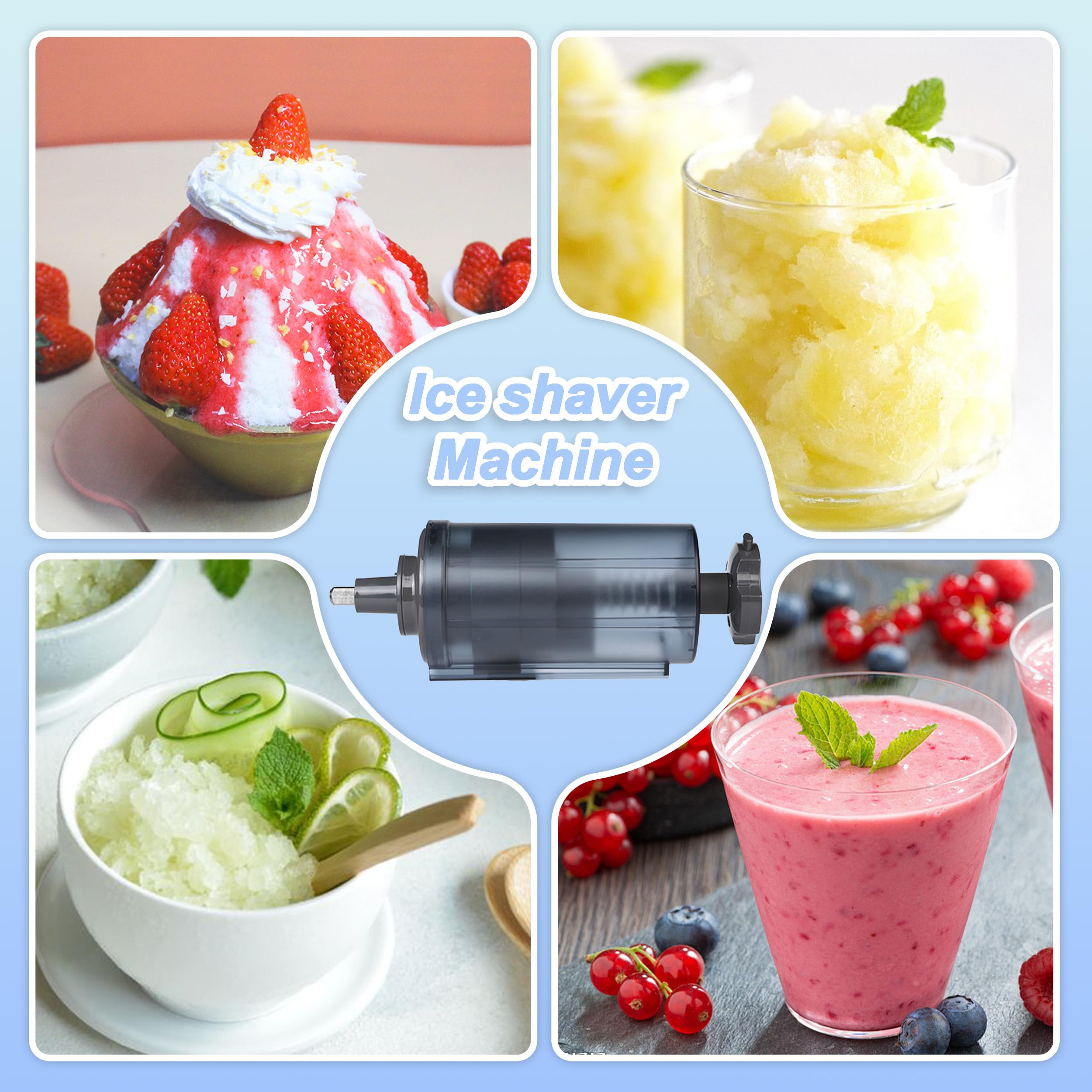 KitchenAid Stand Mixer Ice Shaver Attachment - High Efficiency Shaved Ice Maker with 8 Molds, Perfect for Cocktails, Desserts & Snow Cones | Aooaid