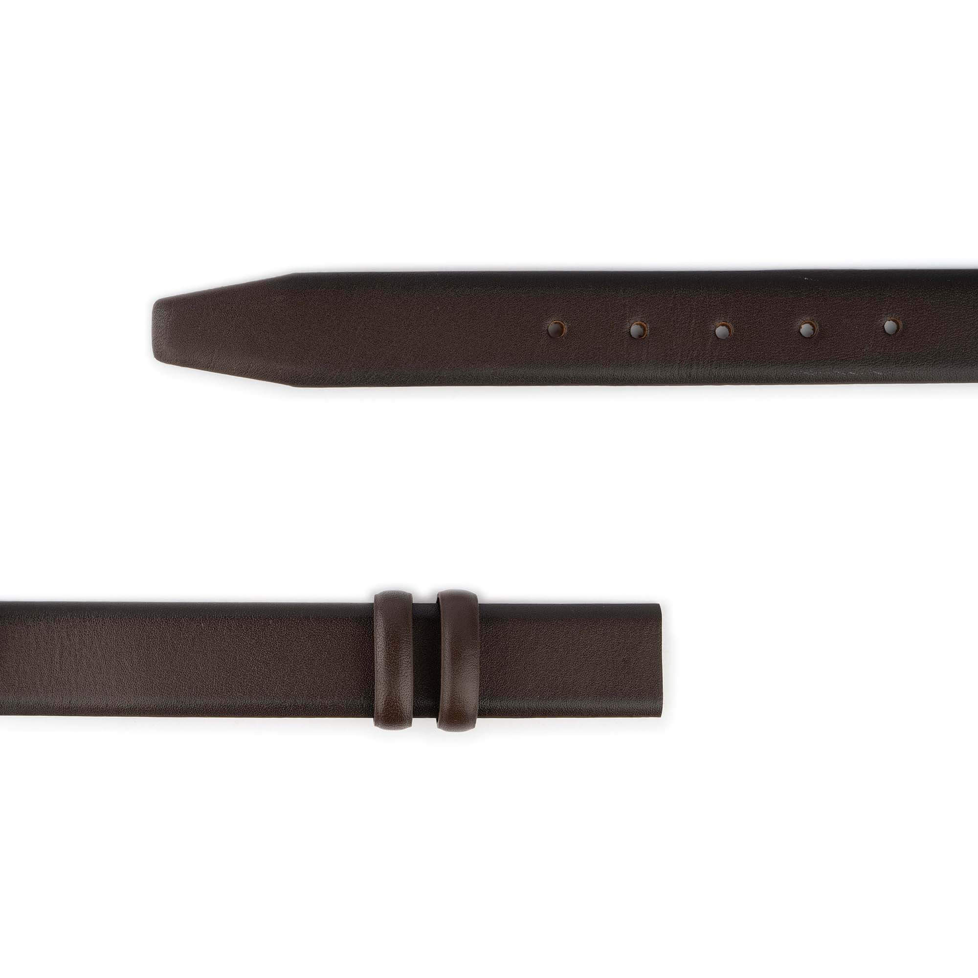 High-Quality Dark Brown Replacement Leather Belt Strap for Montblanc Buckles | Premium Genuine Leather | Perfect for Business, Formal & Casual Wear
