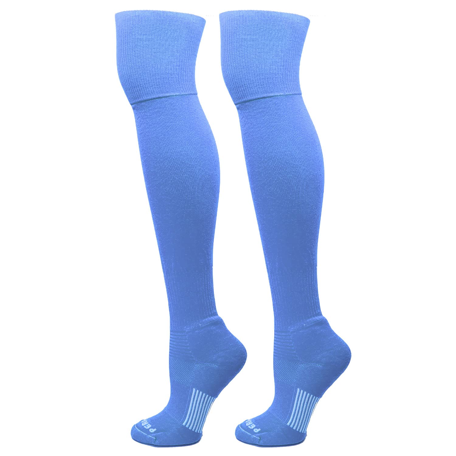 Extreme Over The Knee Sports Socks for Women - Sky Blue Athletic Compression Socks for Running, Basketball & Workout - Perfect for Athletes & Active Lifestyles