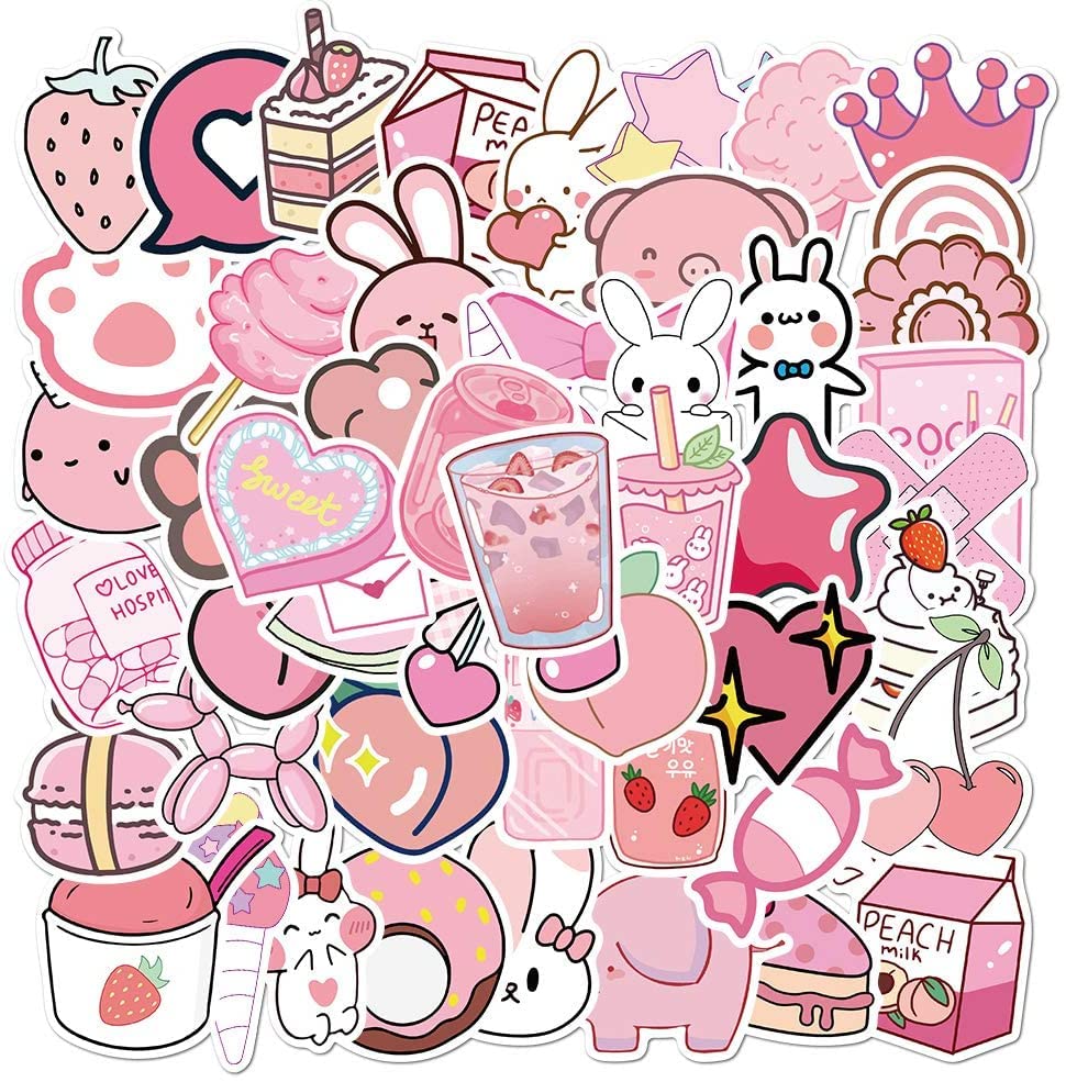 200 PCS Waterproof Vinyl Stickers for Hydro Flask, Laptop, Luggage, Skateboard - Cute Aesthetic Decals for Teens, Girls & Kids | Perfect for School, Travel & Personalizing Water Bottles