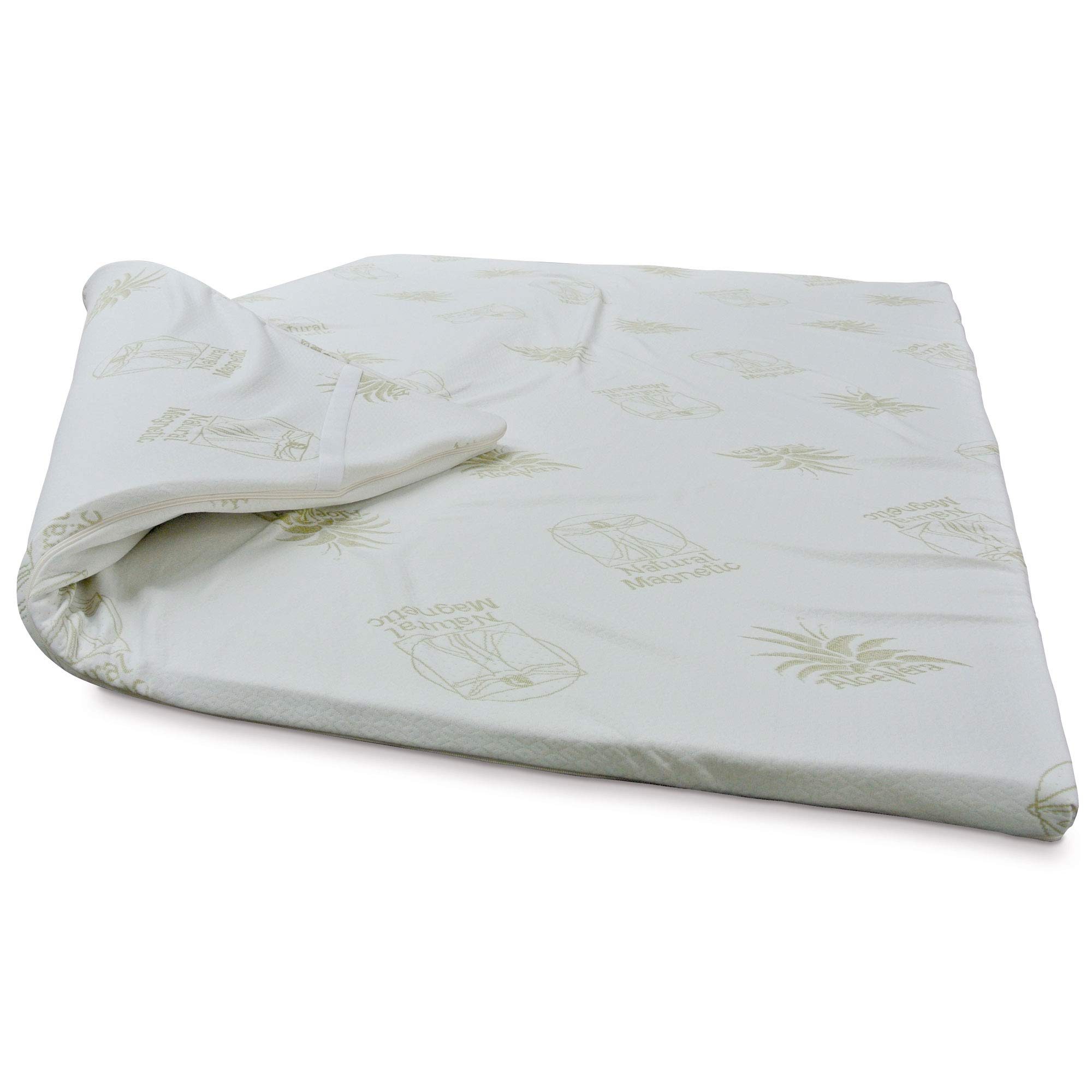 Baldiflex Memory Foam Mattress Topper - 8 Inch Cooling Fresh Wave, Removable Cover, Breathable & Ergonomic, Anti-Allergy & Dust Mite Proof for Back Pain Relief - Perfect for Hot Sleepers & Pressure Point Support