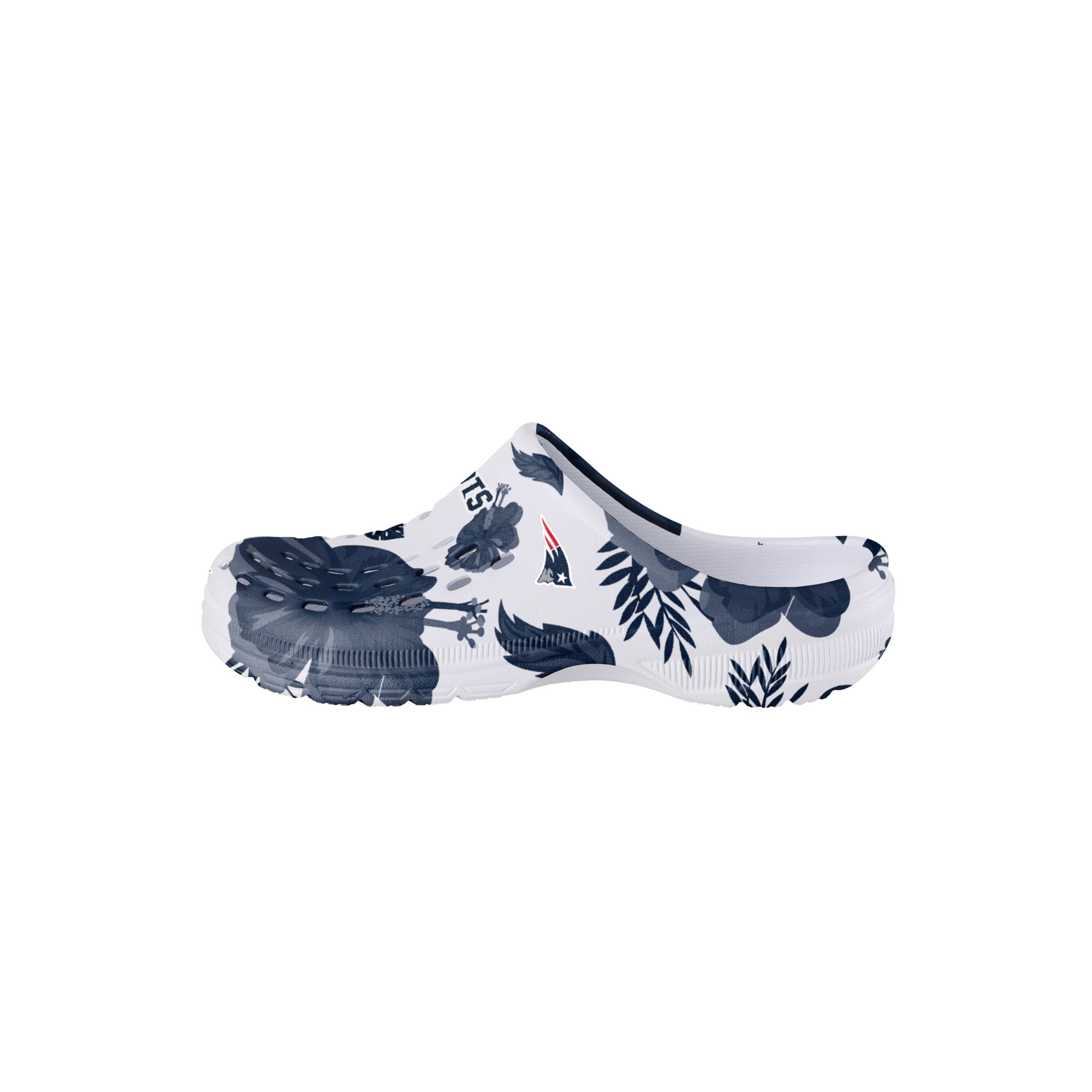 FOCO Women's NFL Team Logo Floral Garden Clog Sandals - Comfortable Waterproof Slip-On Shoes for Women, Perfect for Beach, Pool, and Outdoor Activities