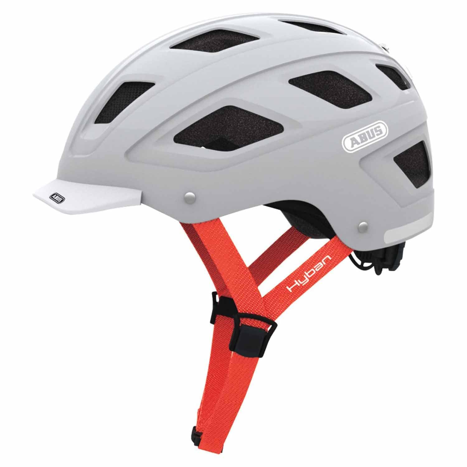 Abus Hyban 2.0 Urban Bike Helmet with LED Lights - Lightweight Commuter Cycling Helmet for Men & Women - Perfect for City Riding, Night Cycling & Road Safety