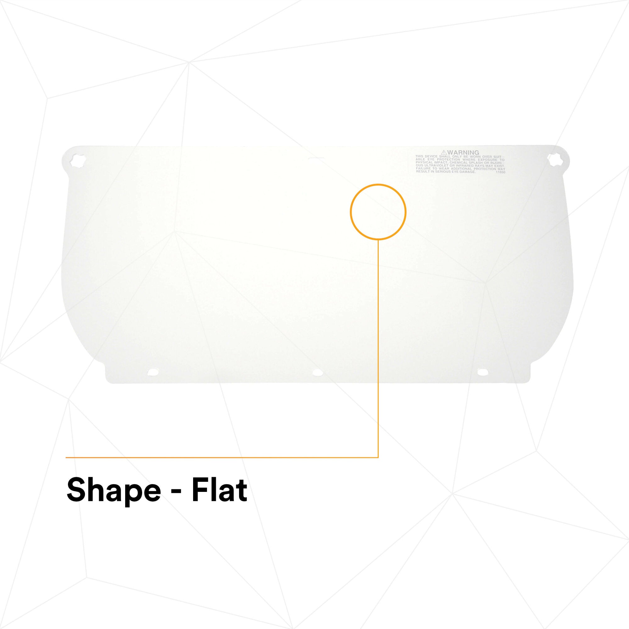 3M Clear Polycarbonate Faceshield WP98 (82543-00000) - Flat Stock Safety Shield for Construction, Woodworking & Industrial Use