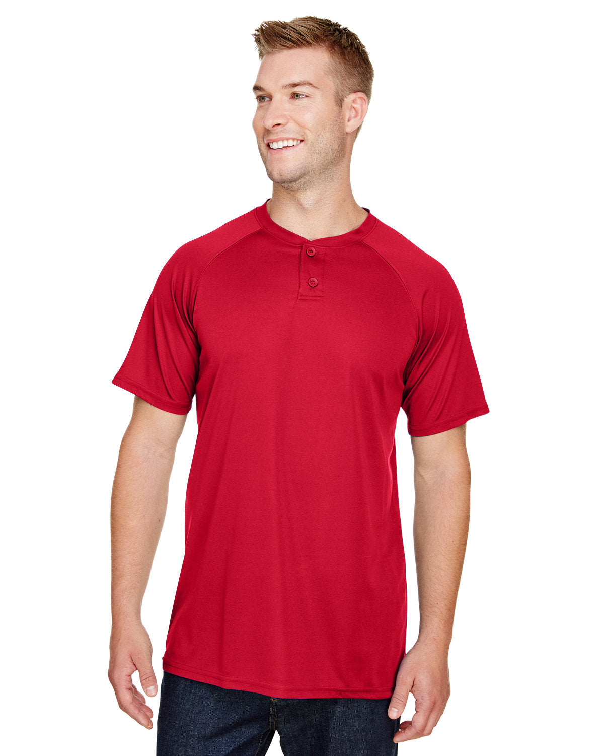 Augusta Sportswear AG1565 Adult Attain 2-Button Baseball Jersey - Comfortable & Durable Team Uniform for Baseball, Softball & Sports Events