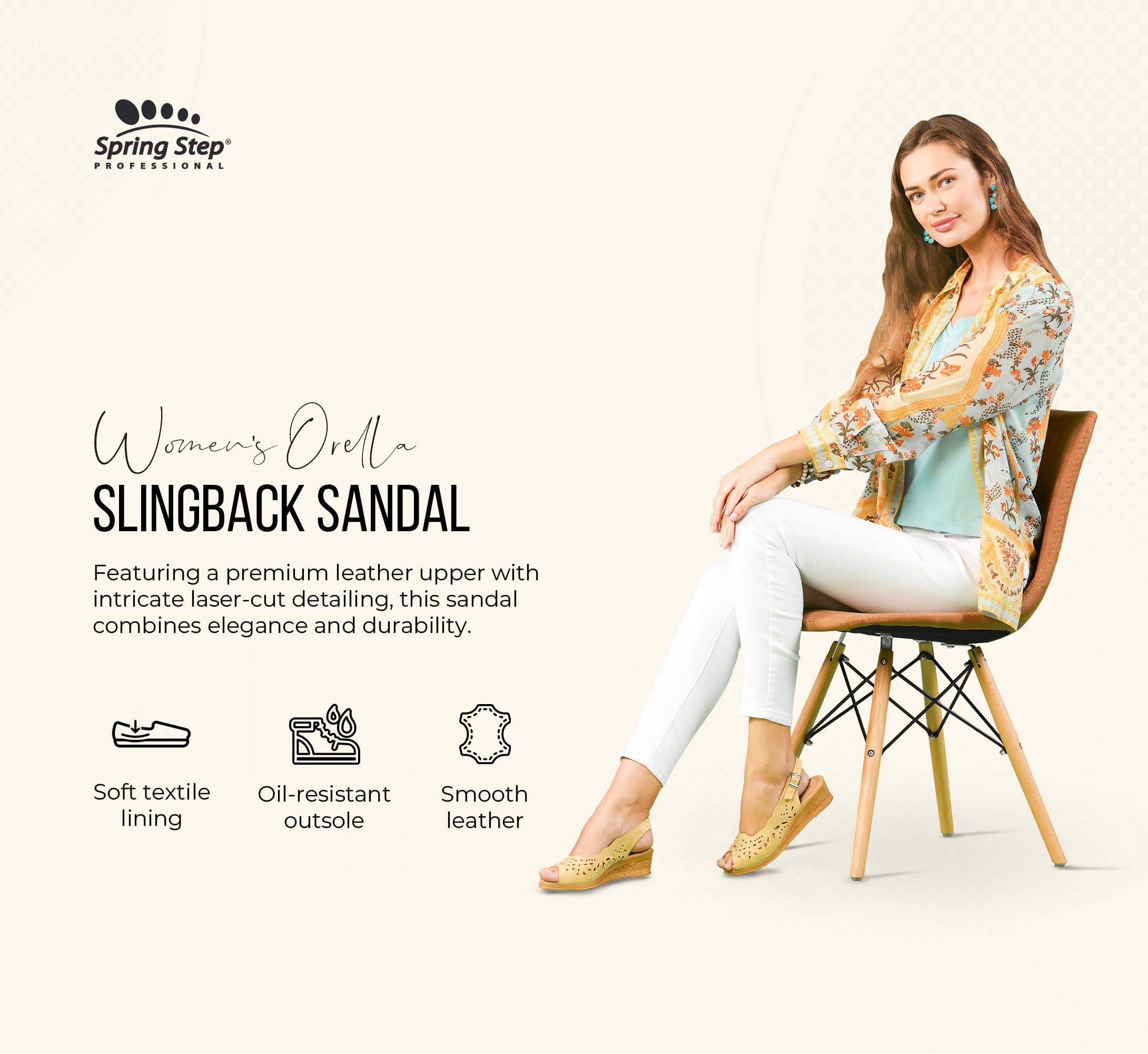 Spring Step Women's Orella Slingback Sandal - Comfortable Summer Casual Shoes for Walking, Beach & Outdoor Activities