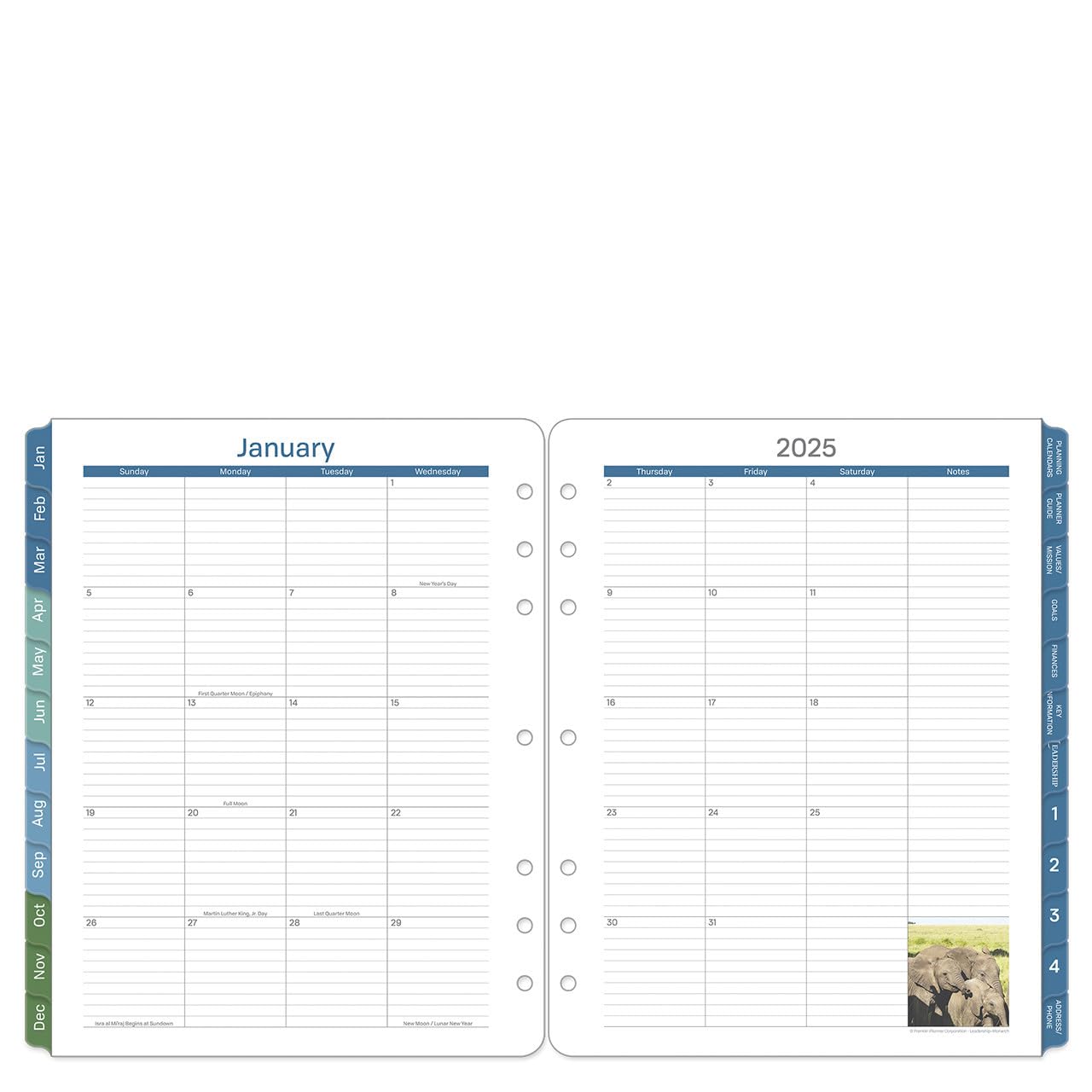 FranklinCovey Monarch Leadership Planner 2025 - Two Page Per Day Ring-Bound Organizer (January to December) | Daily Productivity Journal for Executives, Managers & Professionals | Perfect for Office, Business Meetings & Goal Tracking