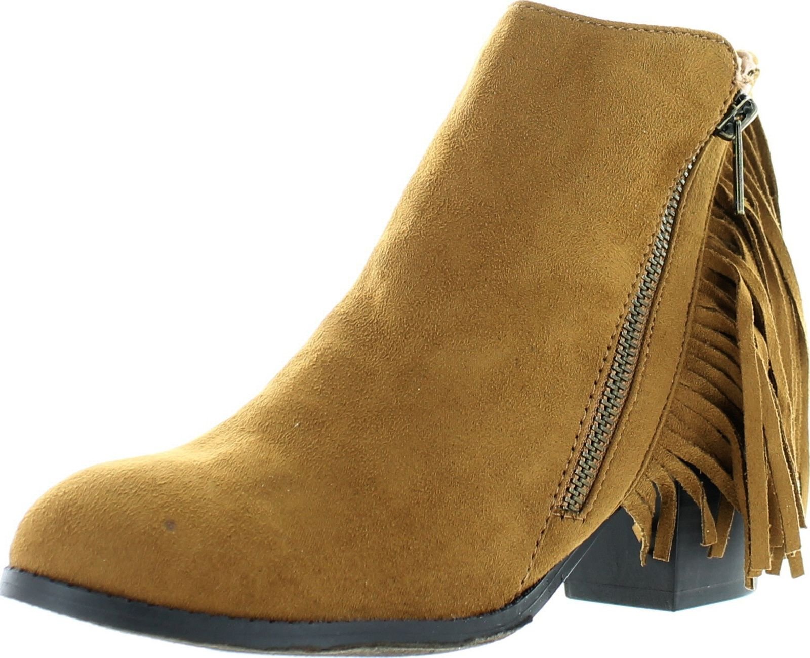 Women's Noriko Faux Suede Fringe Moccasin Ankle Boots - Comfortable Slip-On Casual Shoes for Women, Boho Style Fall & Winter Booties - Perfect for Office, Dating, and Everyday Wear