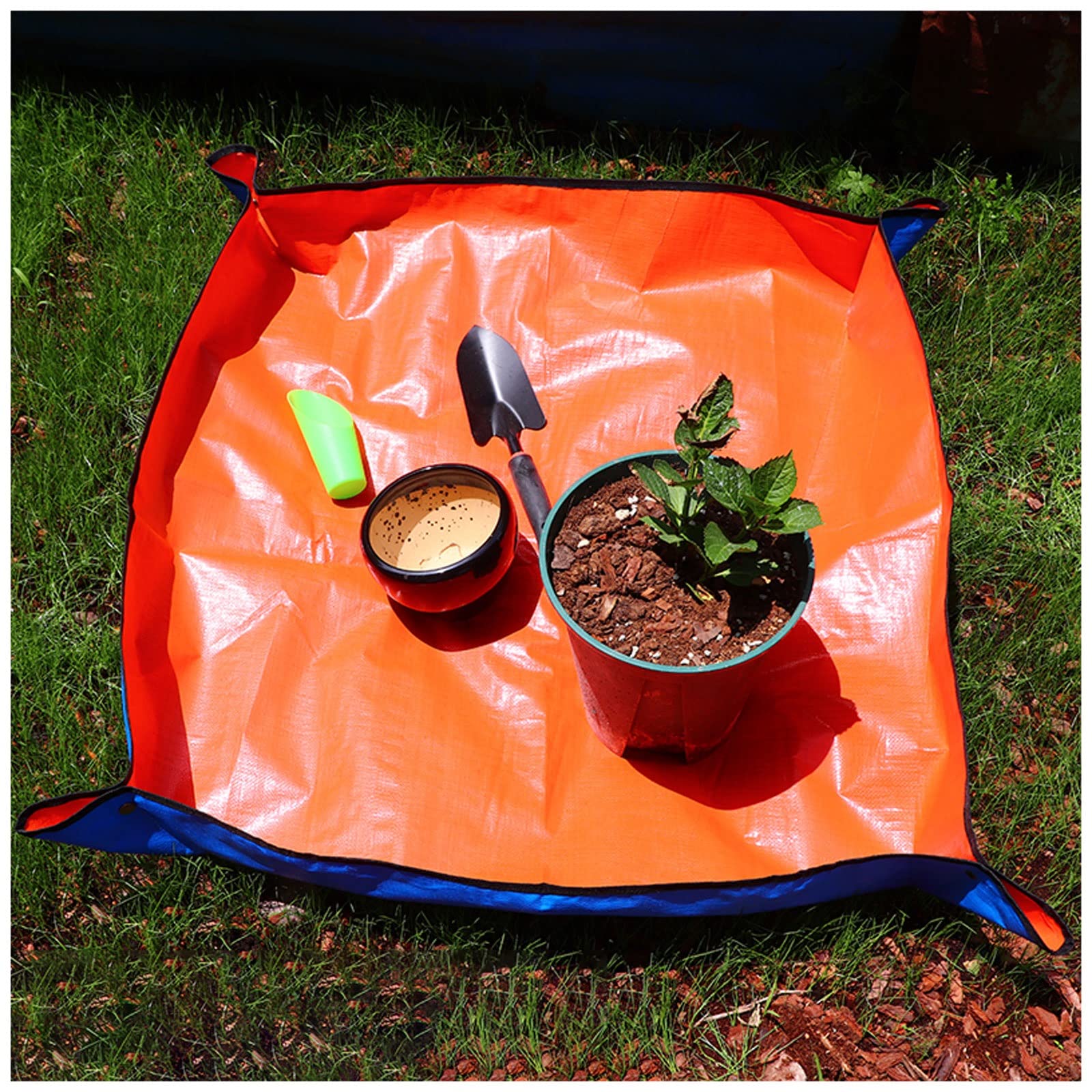 Waterproof Thickened PE Plant Repotting Mat - 39x39 Inch Foldable Gardening Pad for Indoor Transplanting, Bonsai & Succulent Potting | Anti-Dirty Gardening Supplies for Home, Balcony & Greenhouse Use