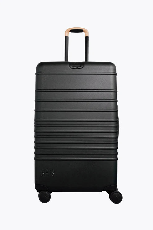 Large Black Check-In Luggage Roller Suitcase - Perfect for Air Travel, Business Trips & Vacation Packing