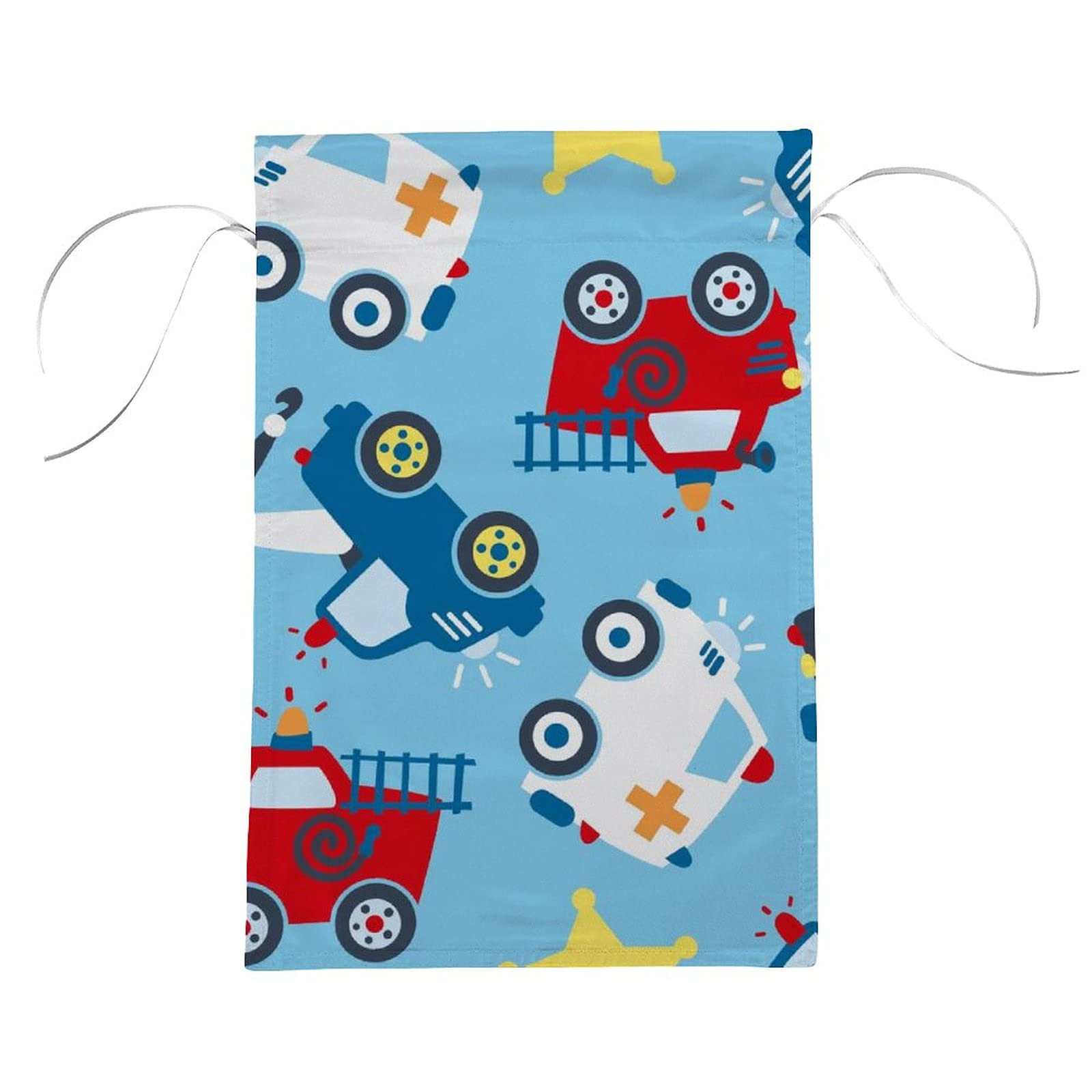 Rescue Vehicles Pattern Double Sided Vertical Garden Flags - Outdoor Welcome Banner Decor for Yard, Patio & Garden - Durable Polyester for All Weather Use