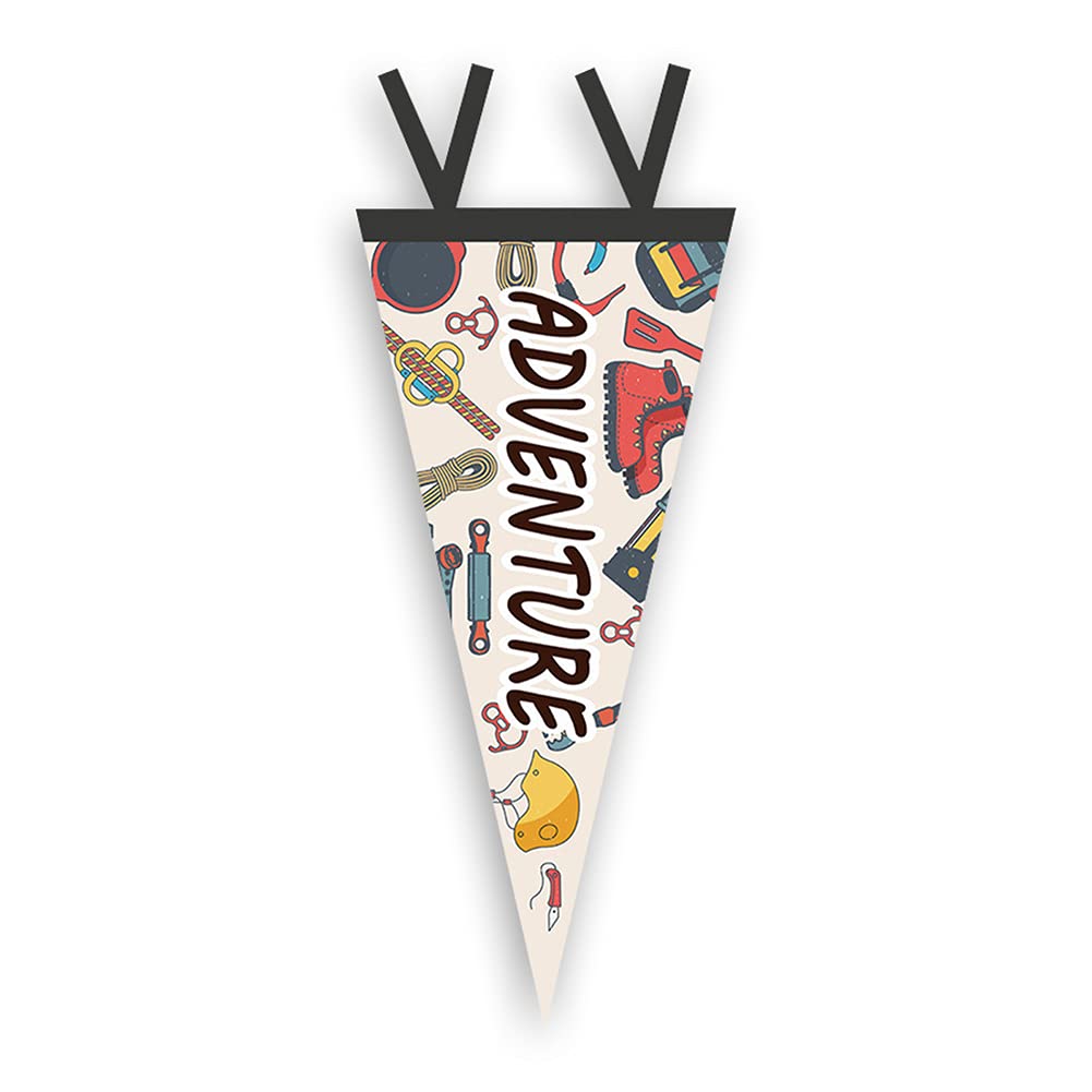 Outdoor Camping Pennant Flag - Triangle Bunting for Tent Decoration, Picnic, Home & Party | Durable Camping Equipment for Backyard, Beach & Festival Decor