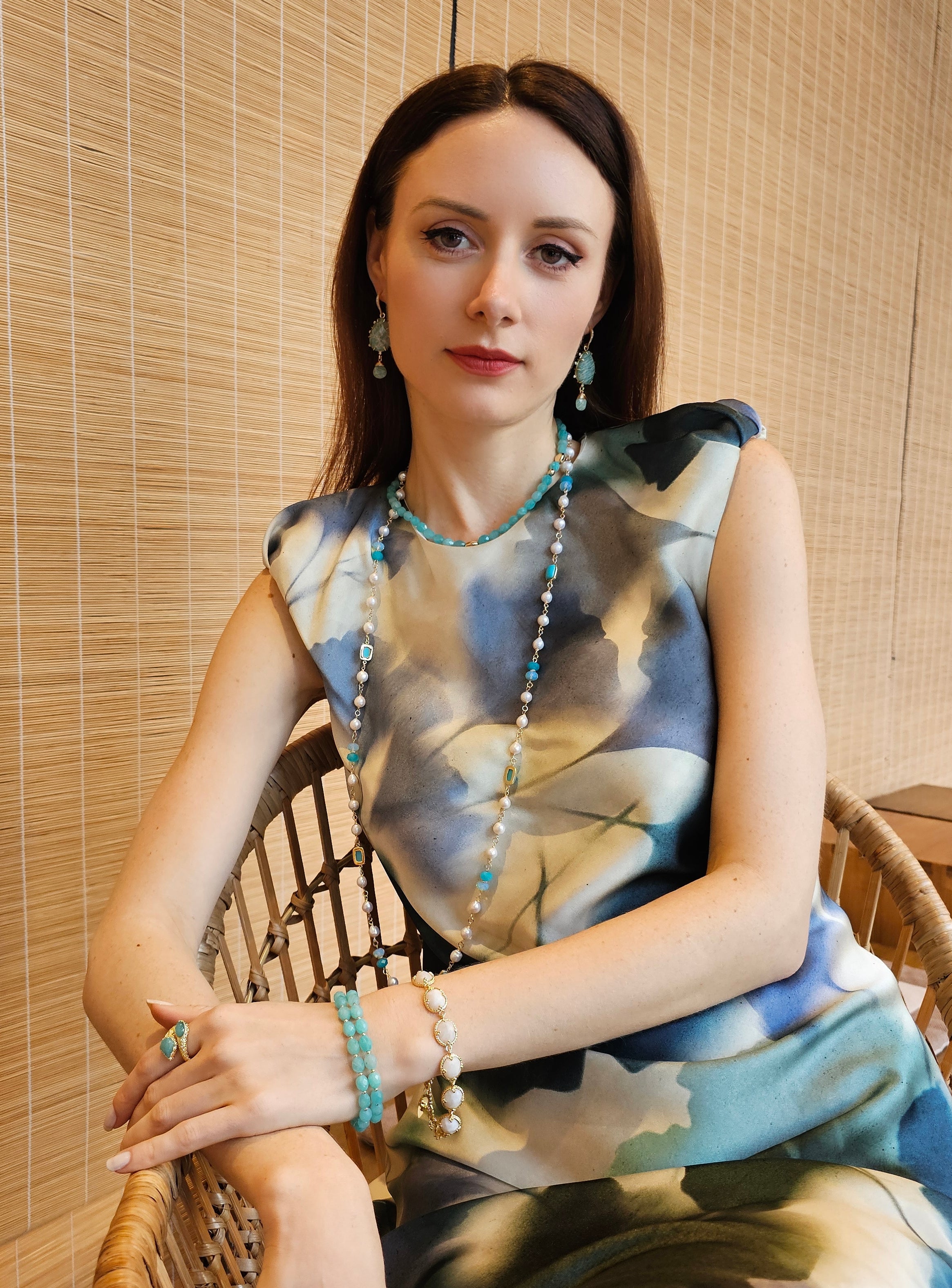Amazonite Minimalist Short Necklace PN020 - Elegant Dainty Jewelry for Women, Perfect for Everyday Wear & Special Occasions