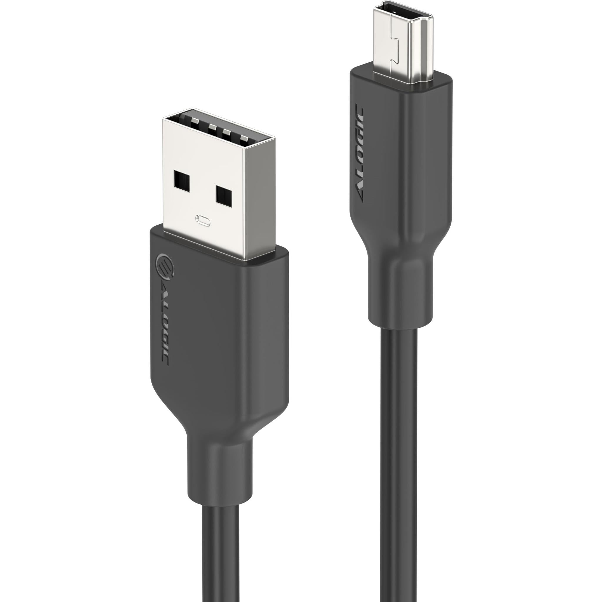 Alogic Elements PRO 1.2m USB A to Mini B Charging & Data Sync Cable for Cameras, MP3 Players & External Hard Drives - Fast Charging & Reliable Data Transfer