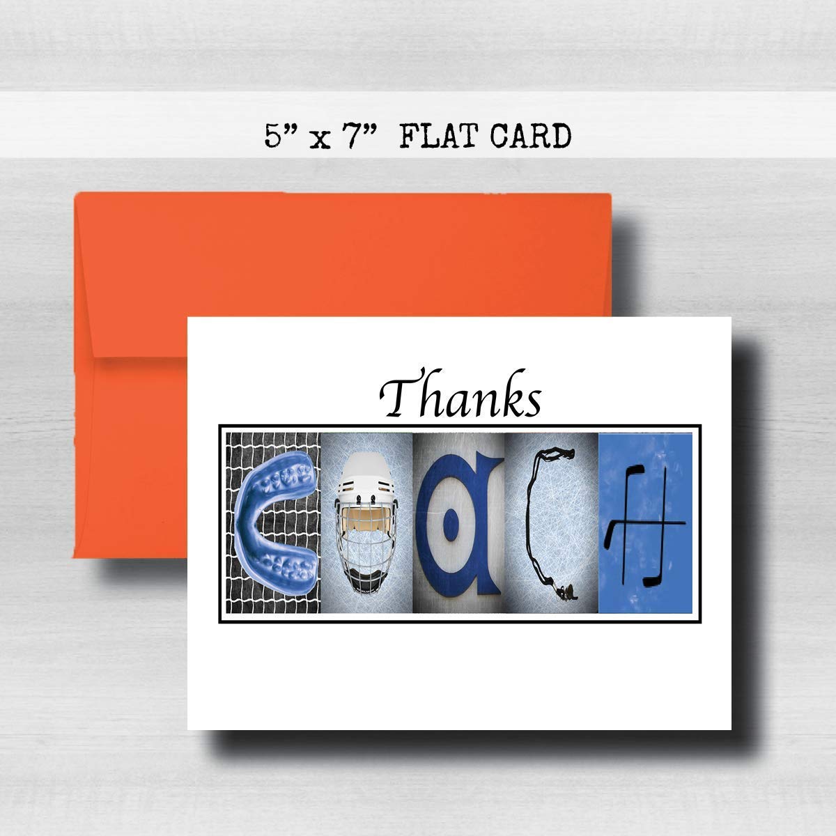 Personalized Hockey Coach Thank You Card - 5